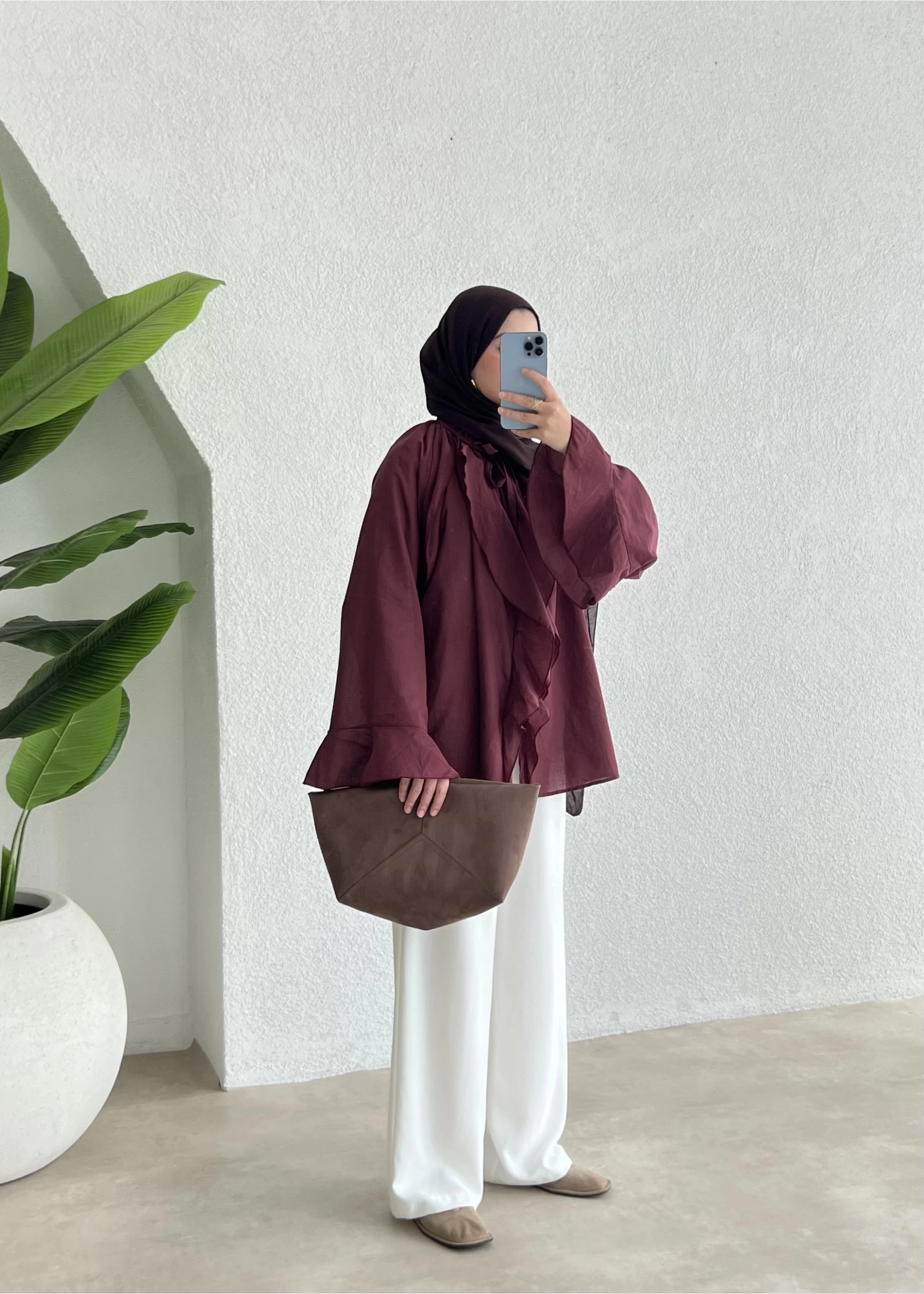 H&M gömlek bordo
