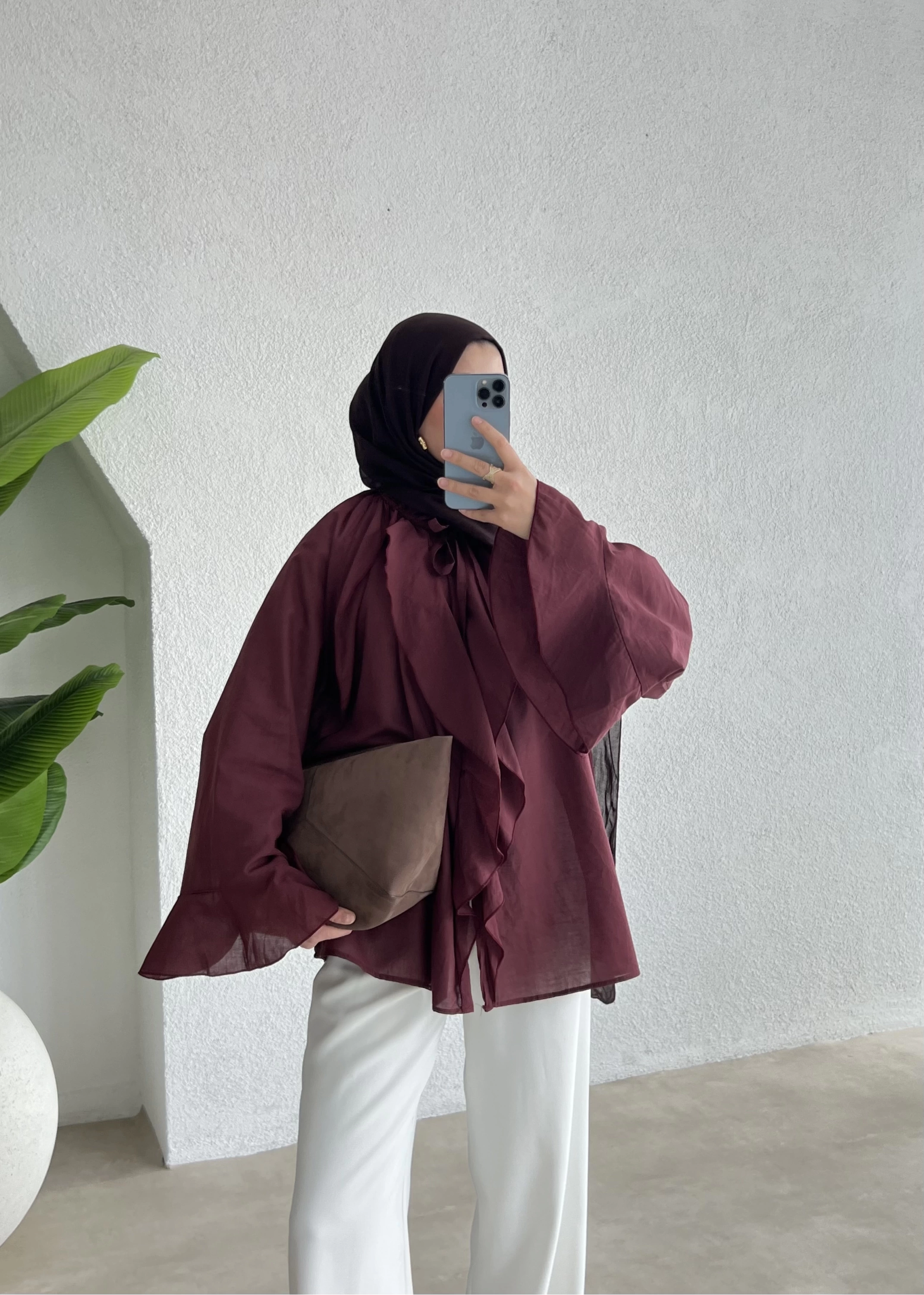 H&M gömlek bordo