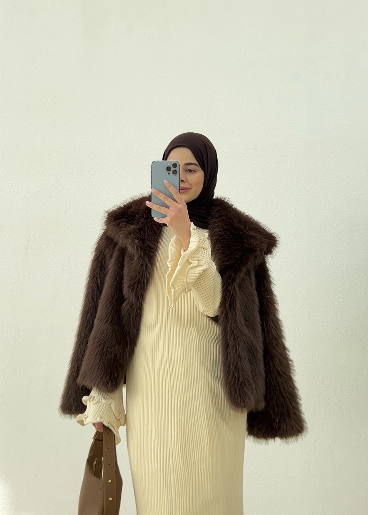H&M TRİKO ELBİSE Bej
