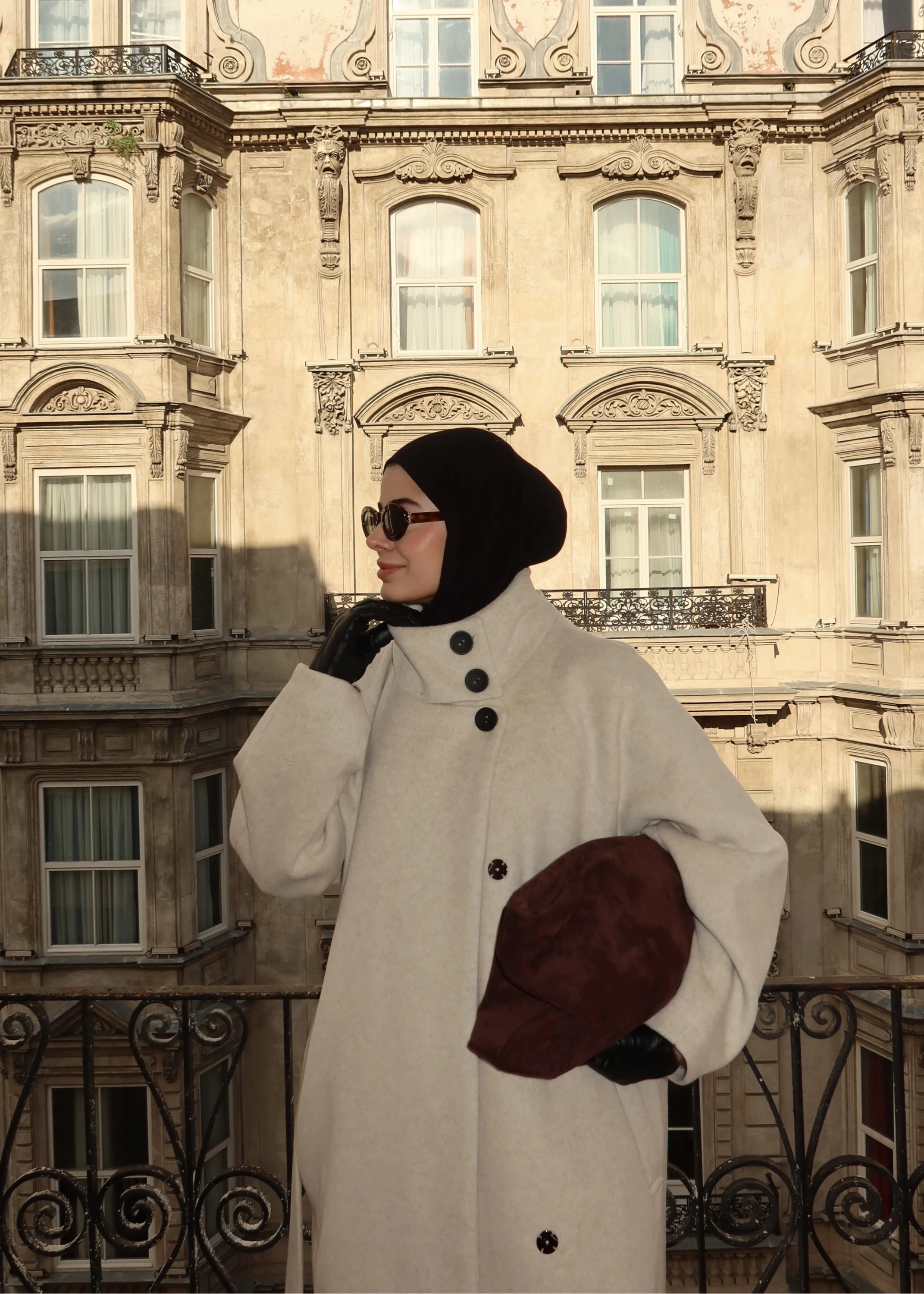 İTHAL KAŞE MNG KABAN DİK YAKA BEJ