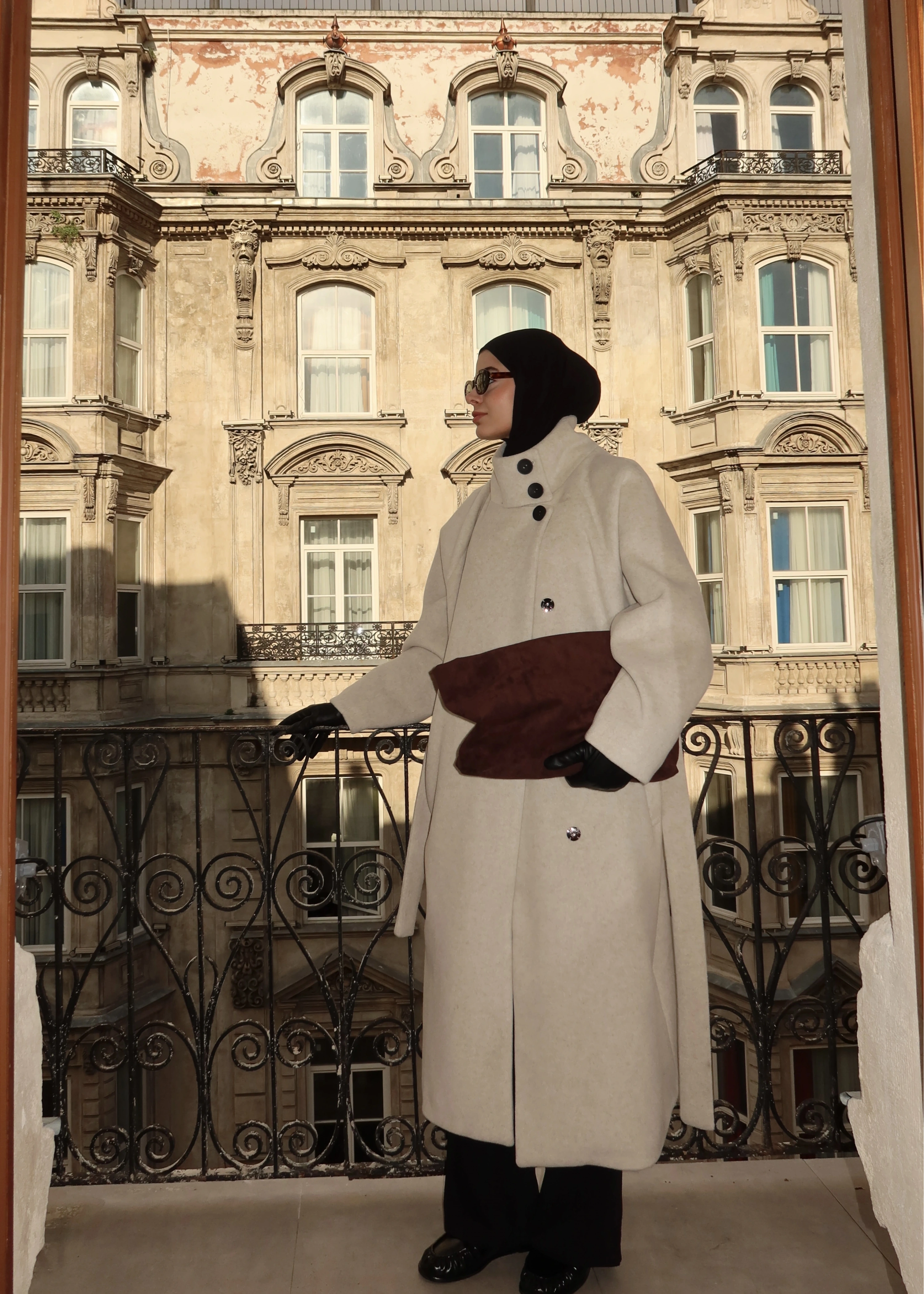 İTHAL KAŞE MNG KABAN DİK YAKA BEJ