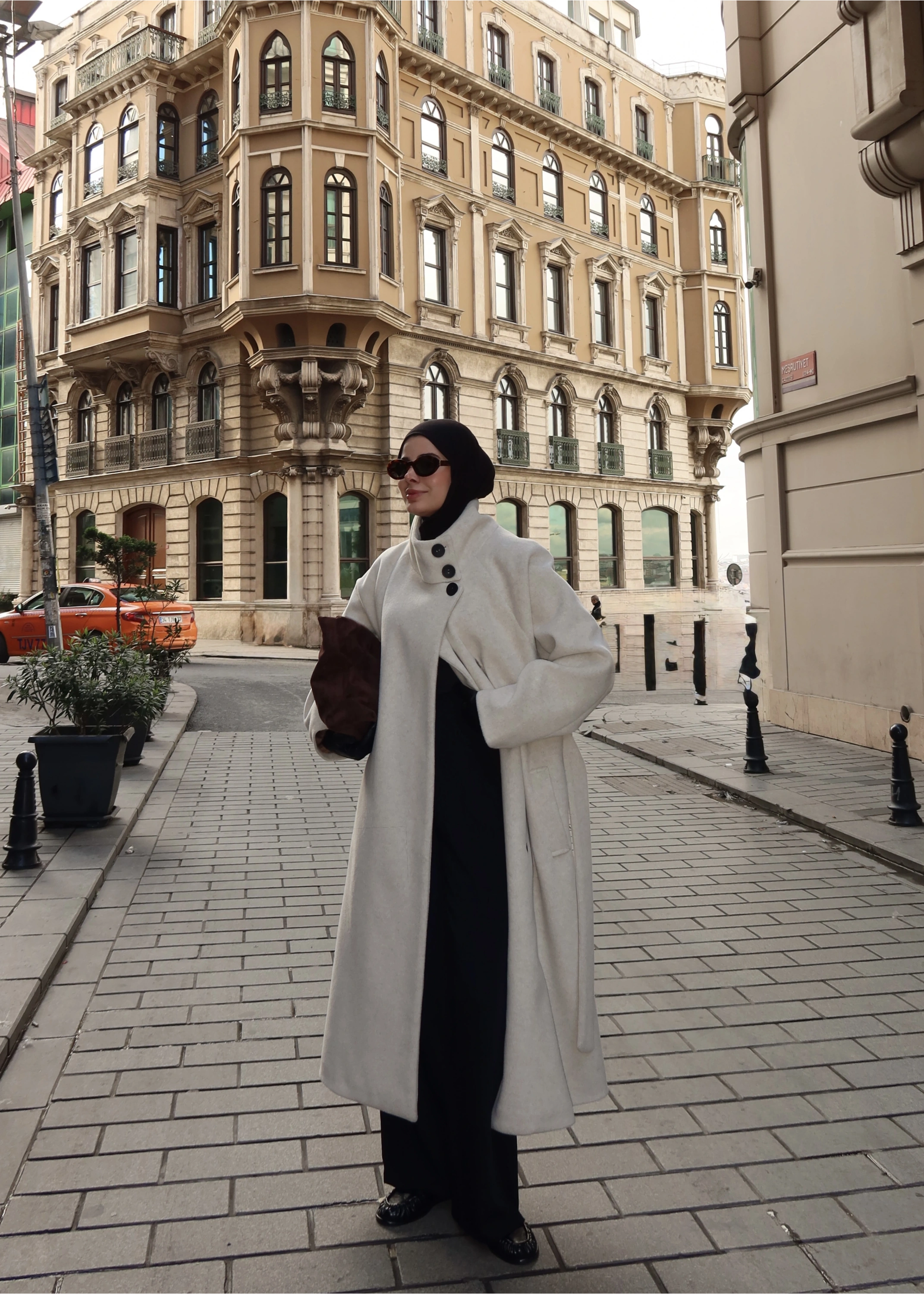 İTHAL KAŞE MNG KABAN DİK YAKA BEJ