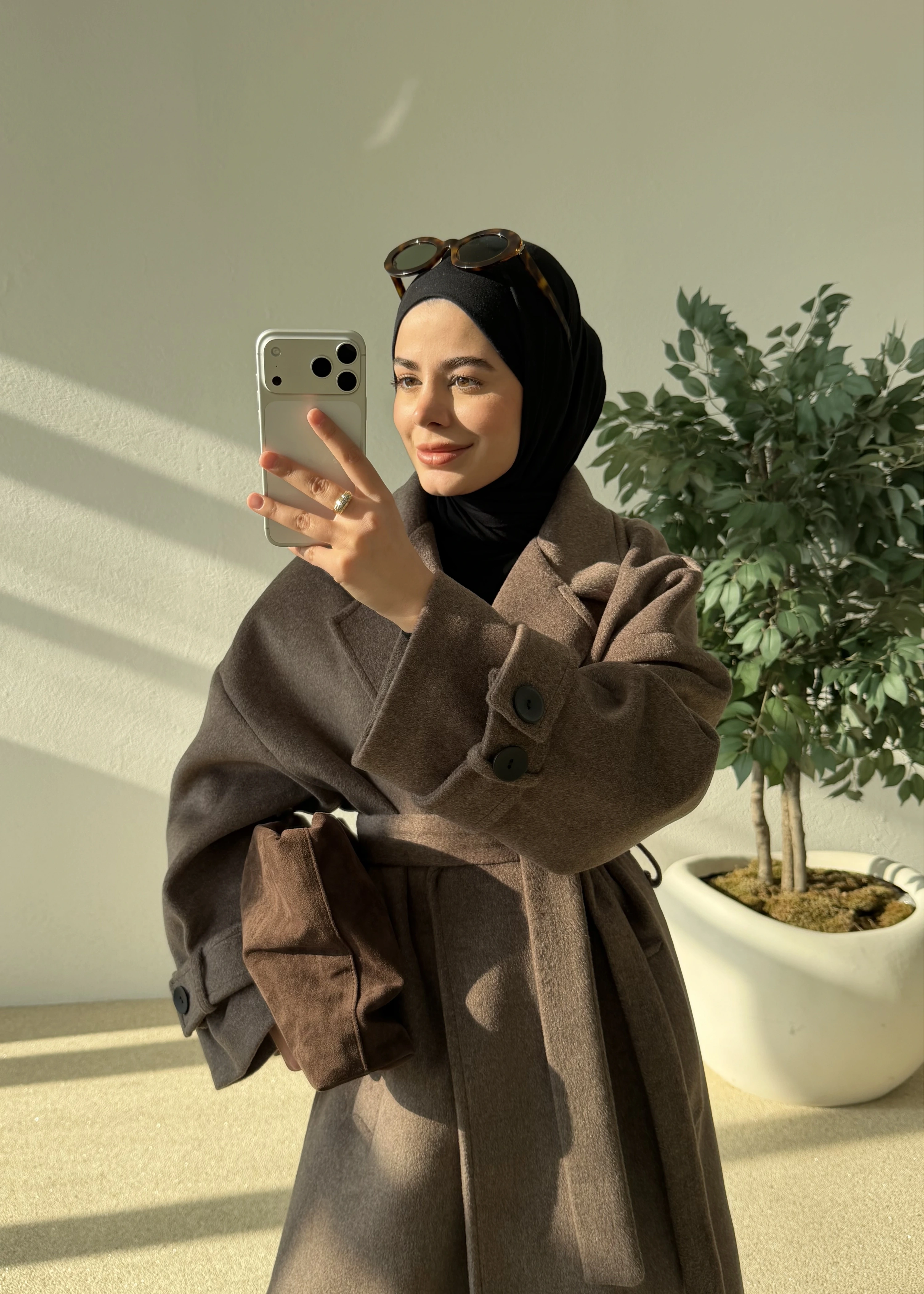 İTHAL YIRTMAÇLI PREMİUM KABAN kahve