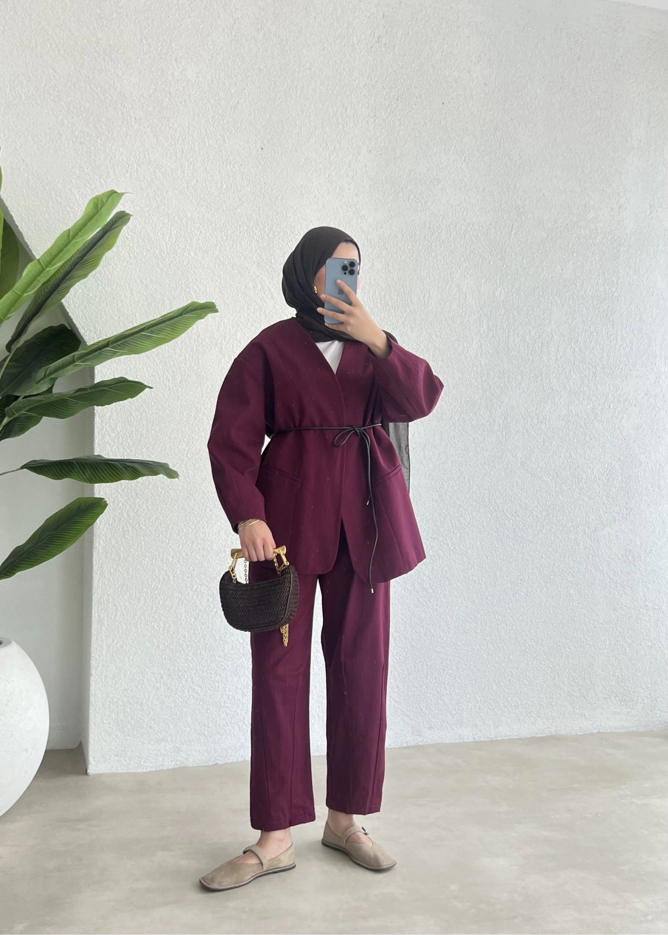 KETEN PREMİUM CHİNO KALIP TAKIM bordo