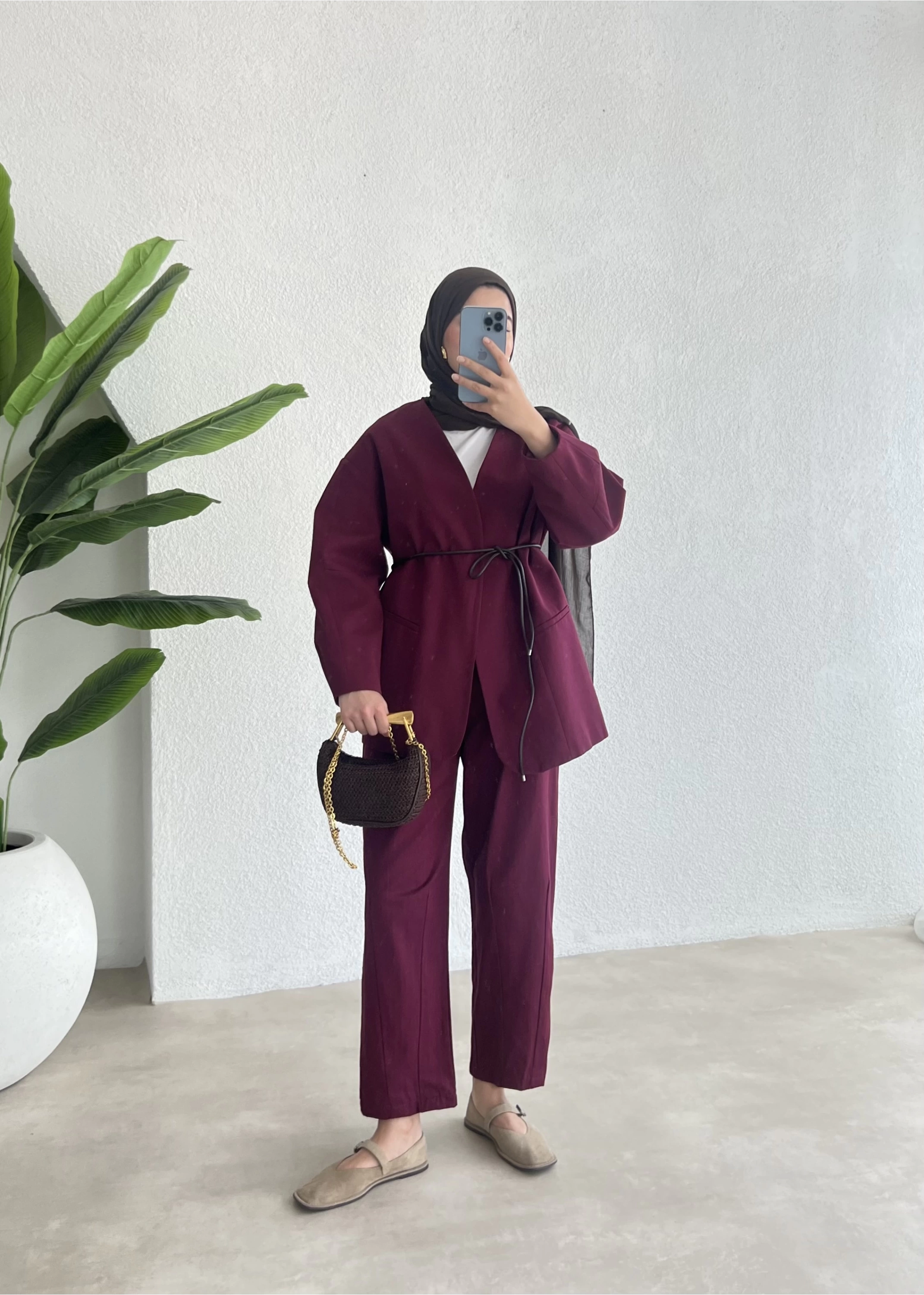 KETEN PREMİUM CHİNO KALIP TAKIM bordo