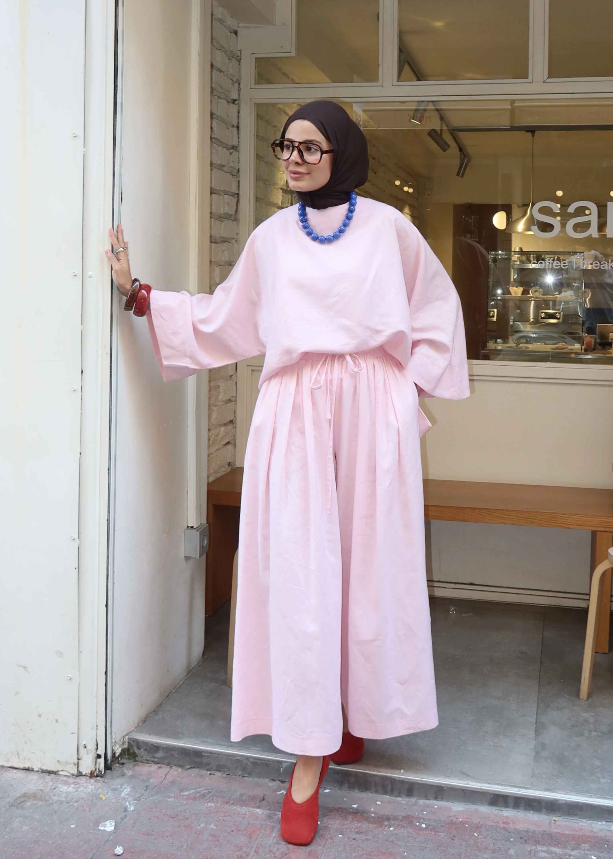 KETEN PREMİUM TAKIM ŞEKER PEMBE