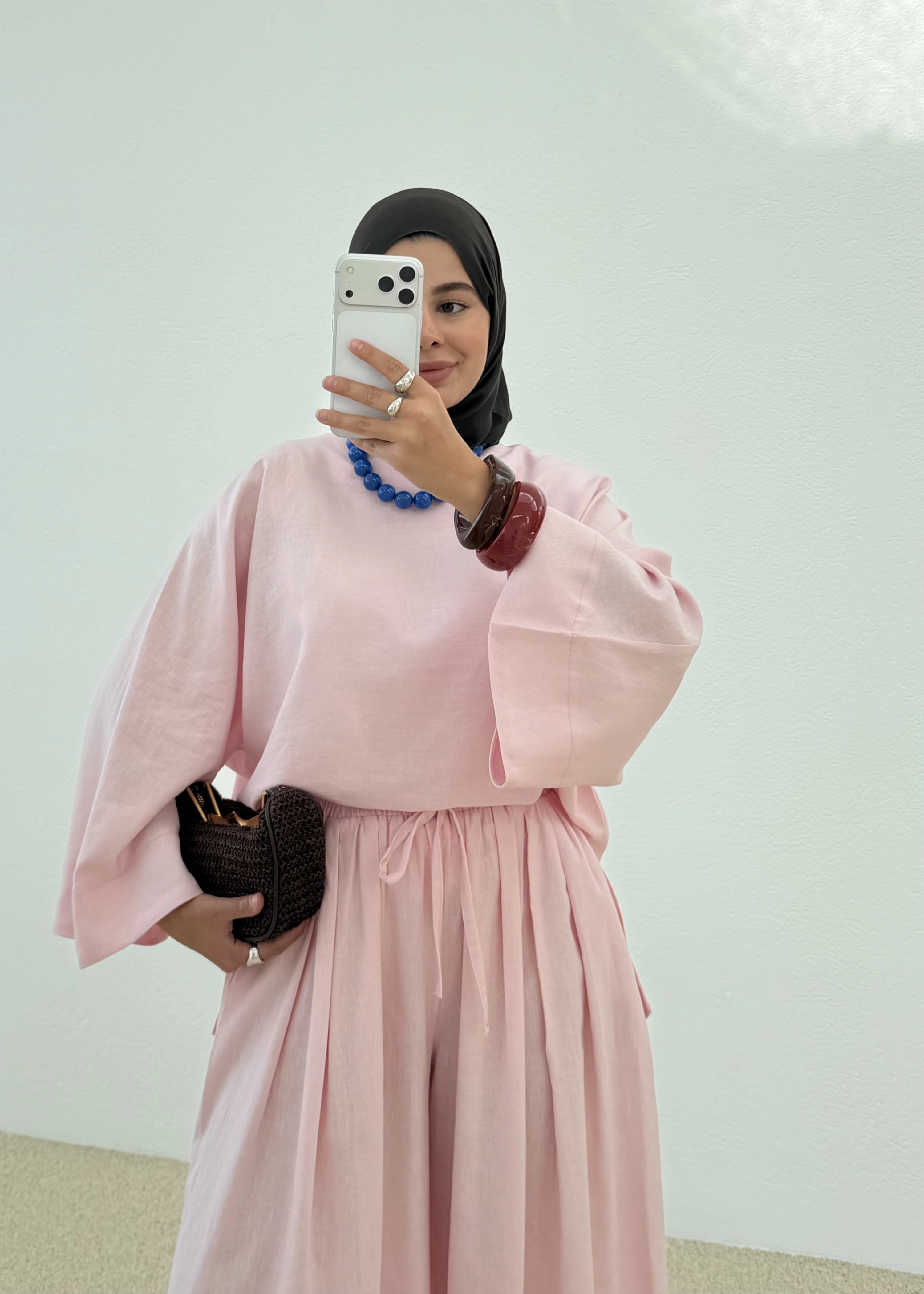KETEN PREMİUM TAKIM ŞEKER PEMBE