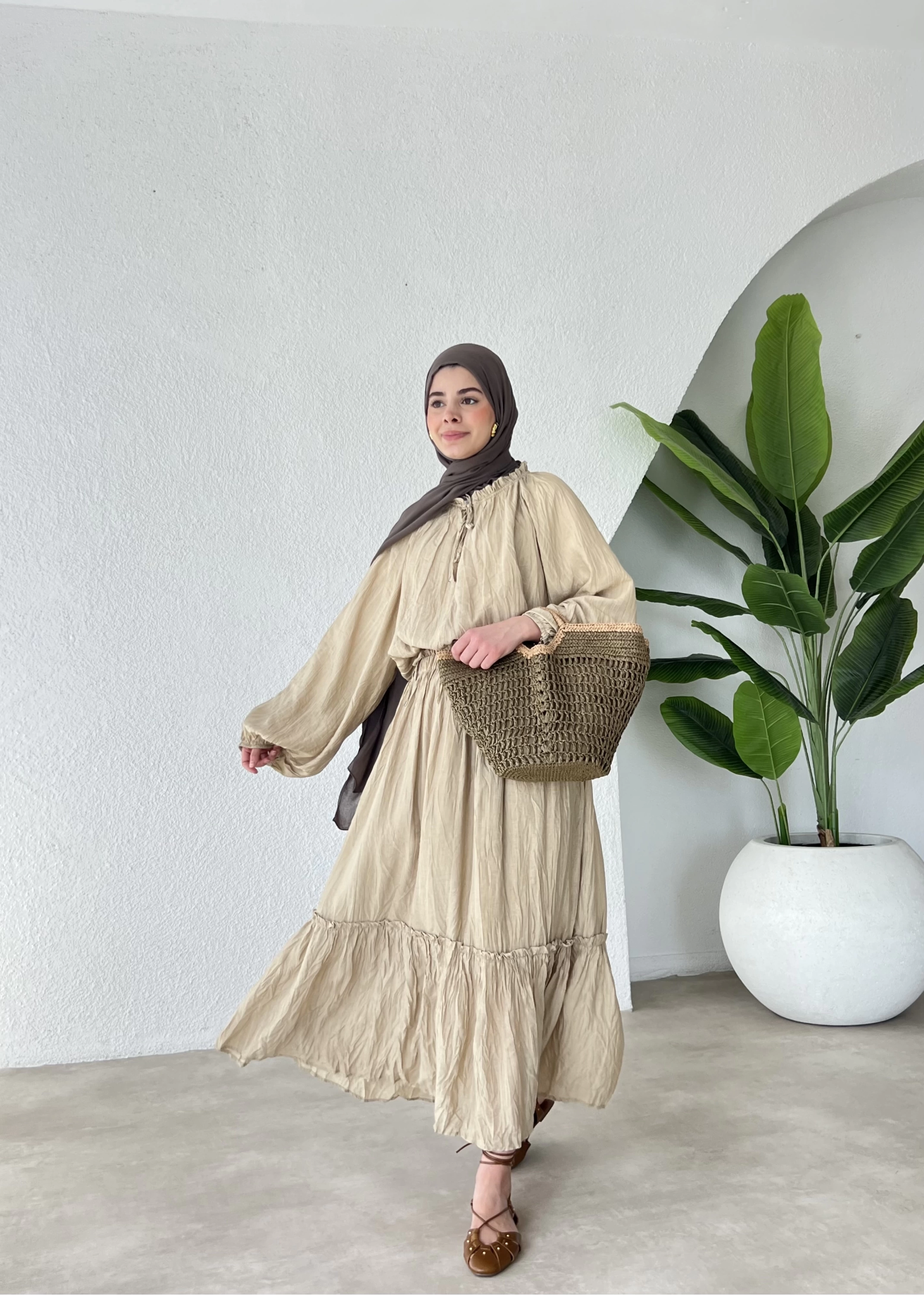 KIRIŞIK PAMUKLU HM TAKIM pastel yeşil