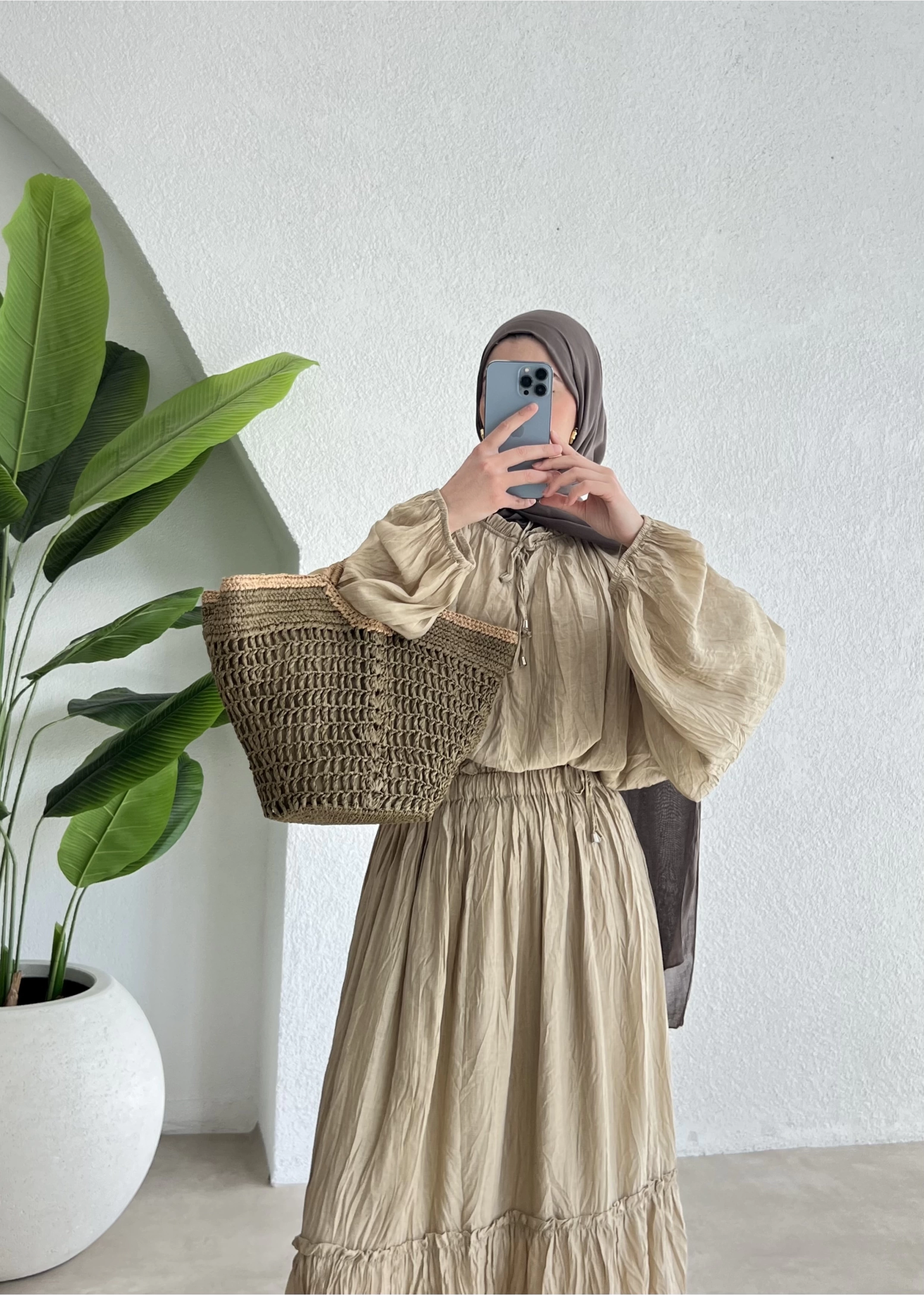 KIRIŞIK PAMUKLU HM TAKIM pastel yeşil
