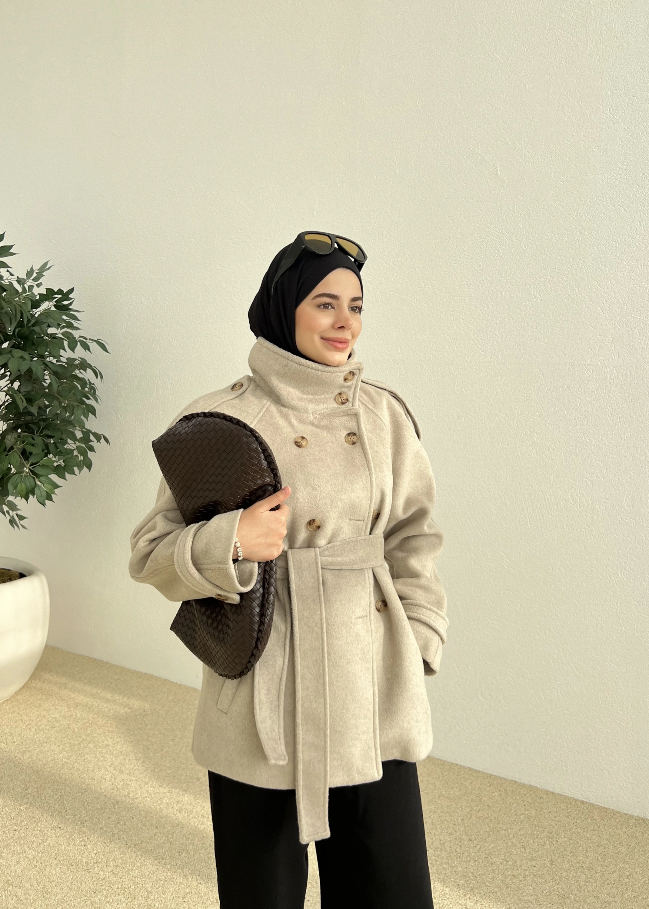 LİFE DİK YAKA PREMİUM KABAN bej