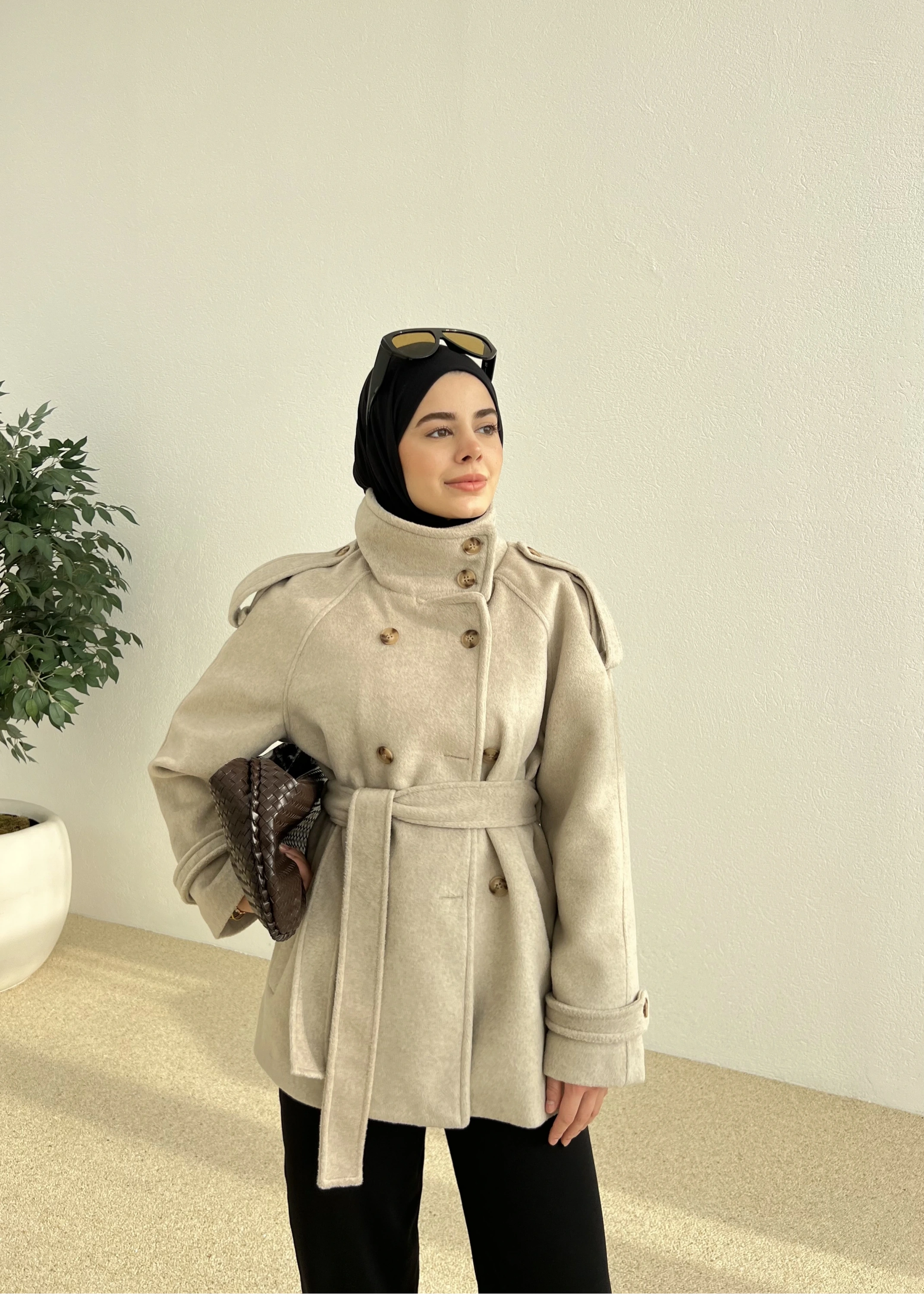 LİFE DİK YAKA PREMİUM KABAN bej