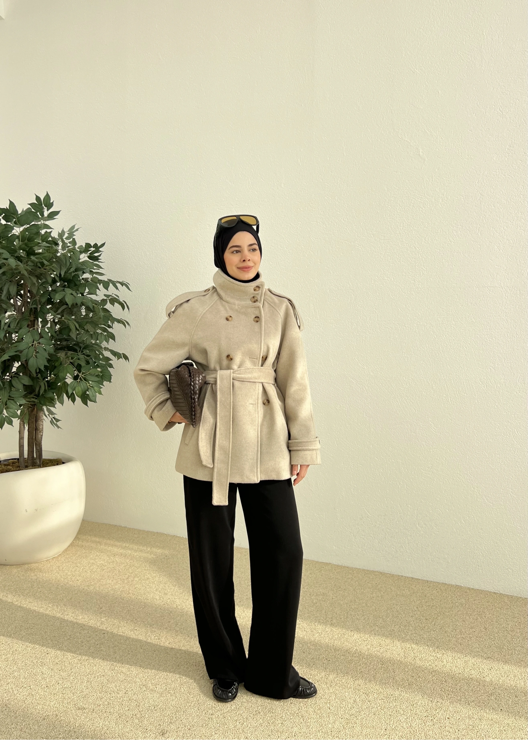 LİFE DİK YAKA PREMİUM KABAN bej