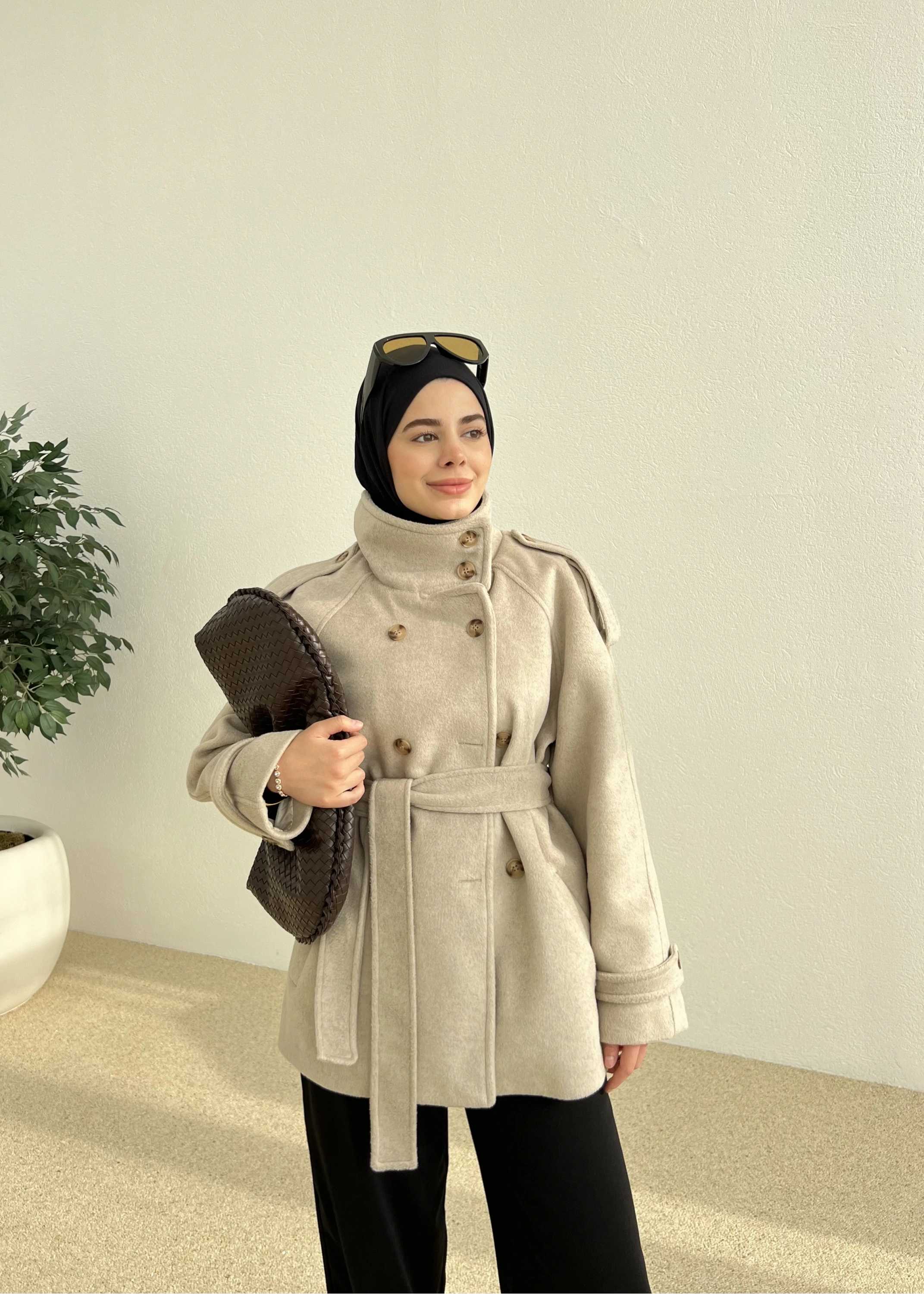 LİFE DİK YAKA PREMİUM KABAN bej