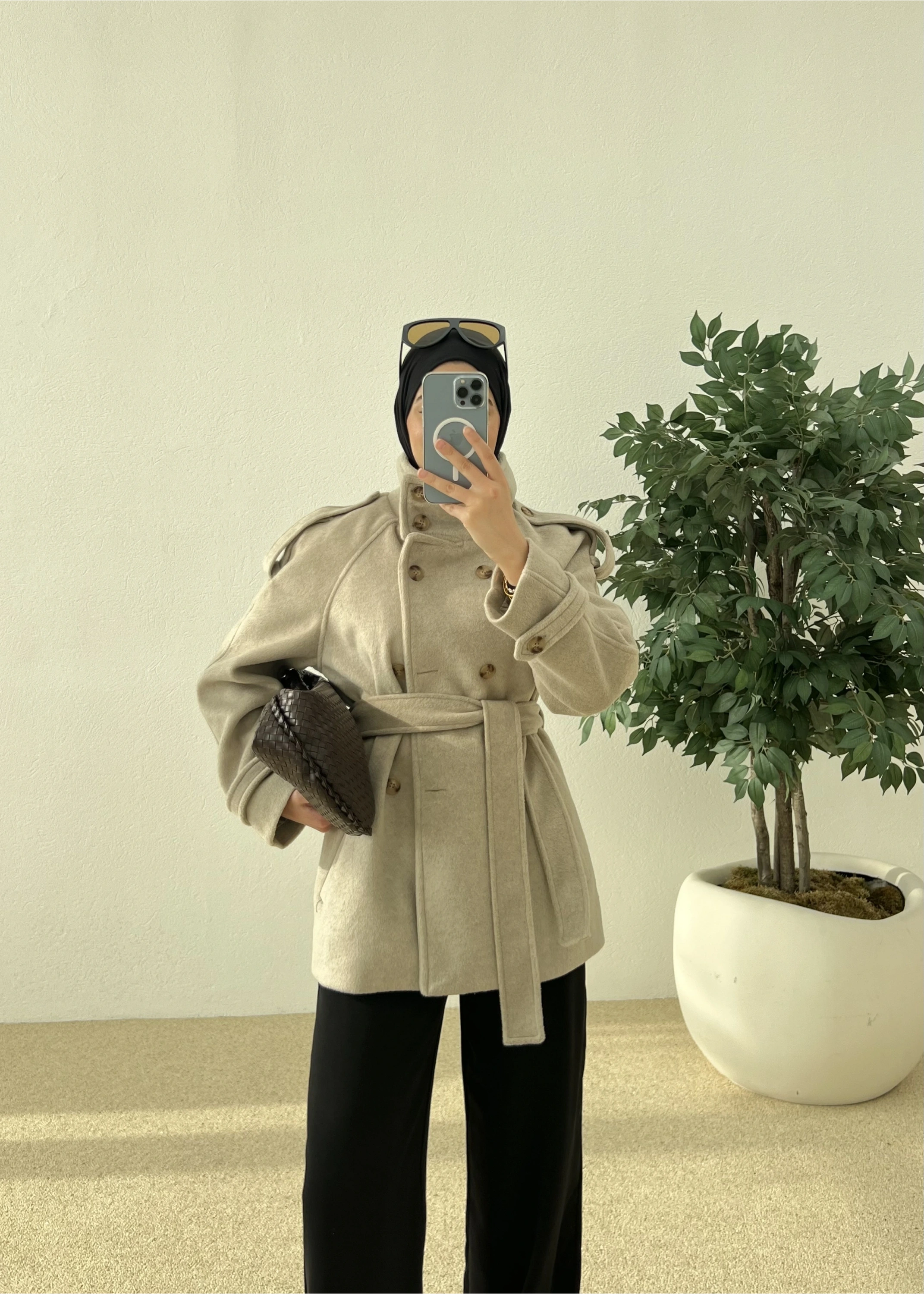 LİFE DİK YAKA PREMİUM KABAN bej