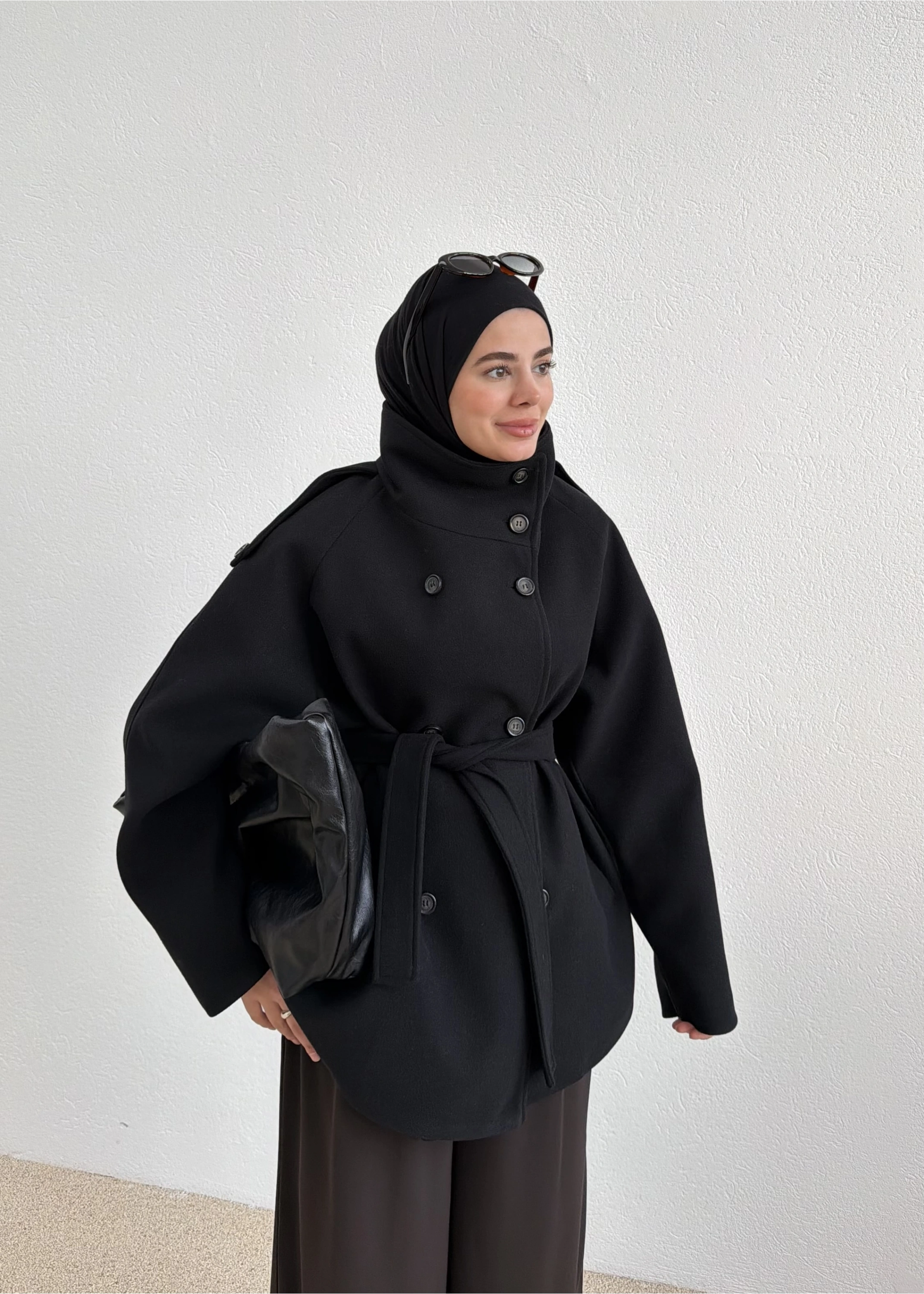 2370 LOFT PREMİUM YAKALI KABAN SİYAH
