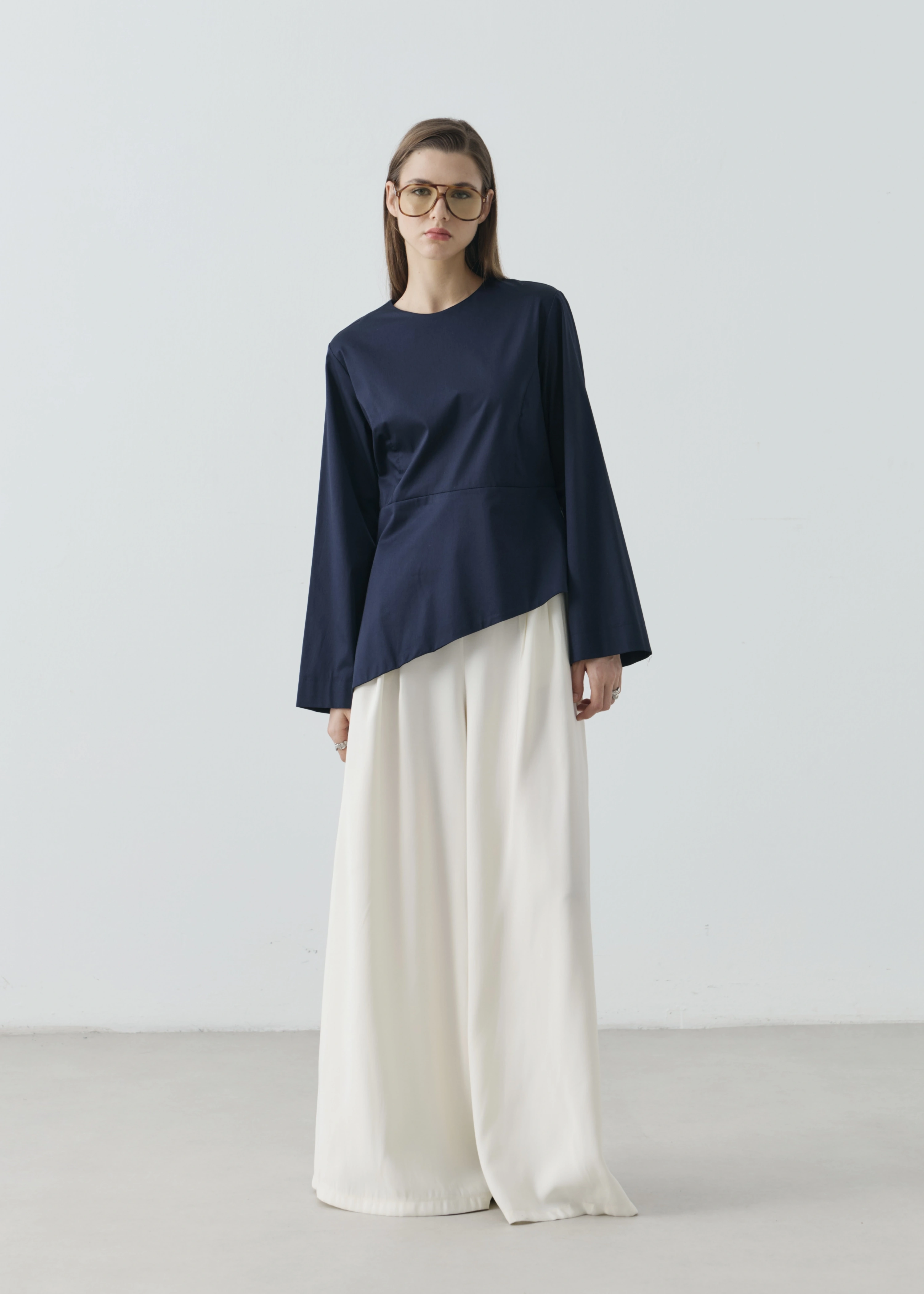 MODERN FORM BLUZ LACİVERT