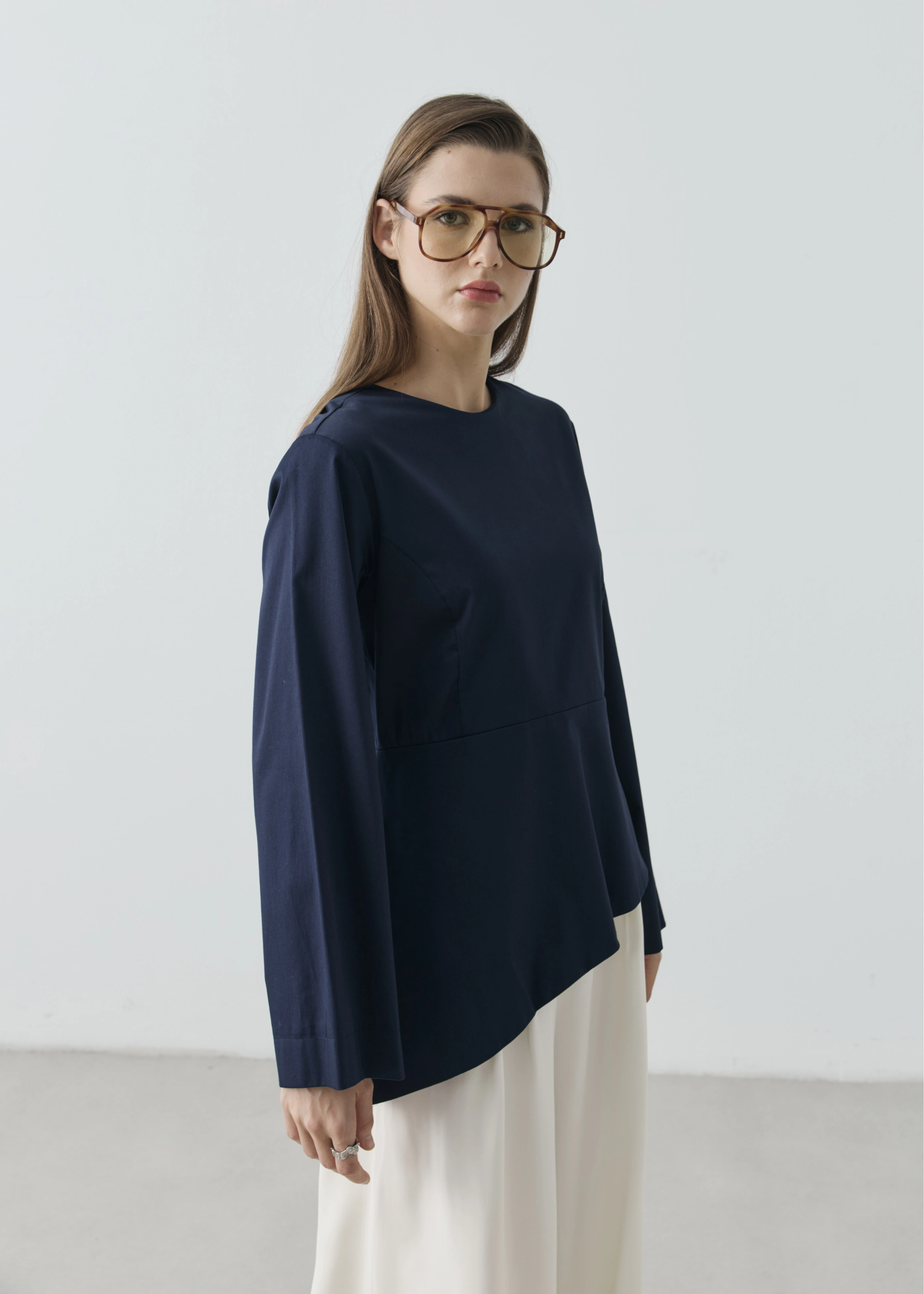 MODERN FORM BLUZ LACİVERT