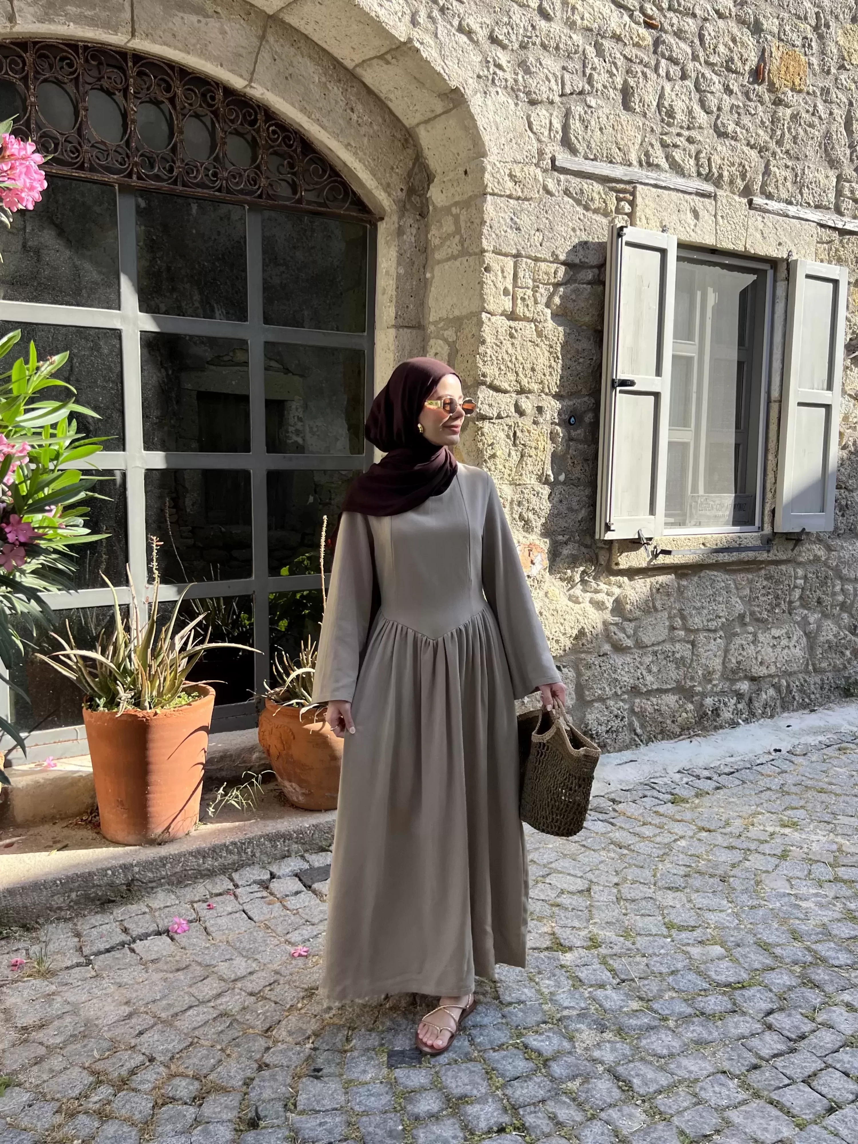 MS KETEN ELBİSE bej