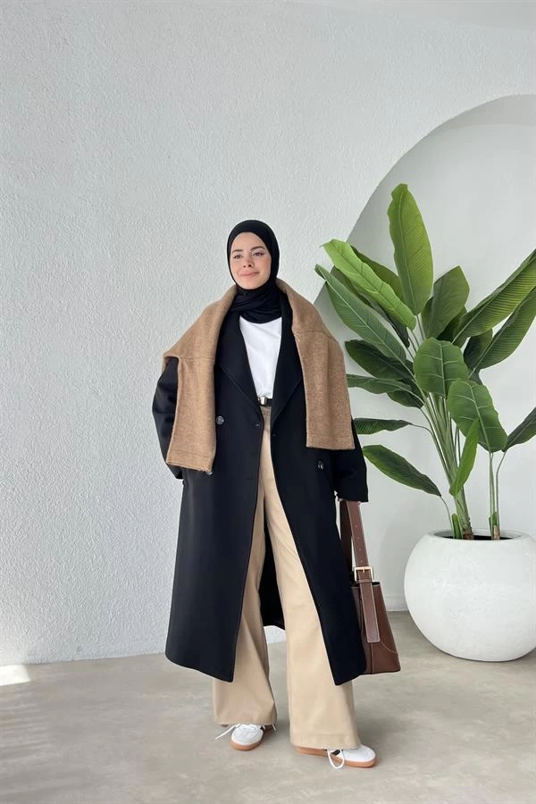 ZR MUADİL KAŞE KABAN SİYAH (DİP FİYAT)