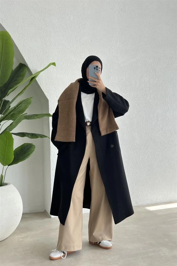 ZR MUADİL KAŞE KABAN SİYAH (DİP FİYAT)