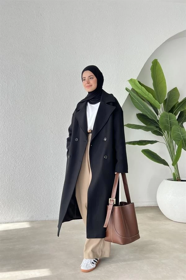 ZR MUADİL KAŞE KABAN SİYAH (DİP FİYAT)