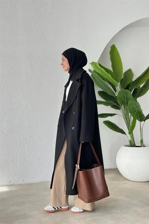 ZR MUADİL KAŞE KABAN SİYAH (DİP FİYAT)