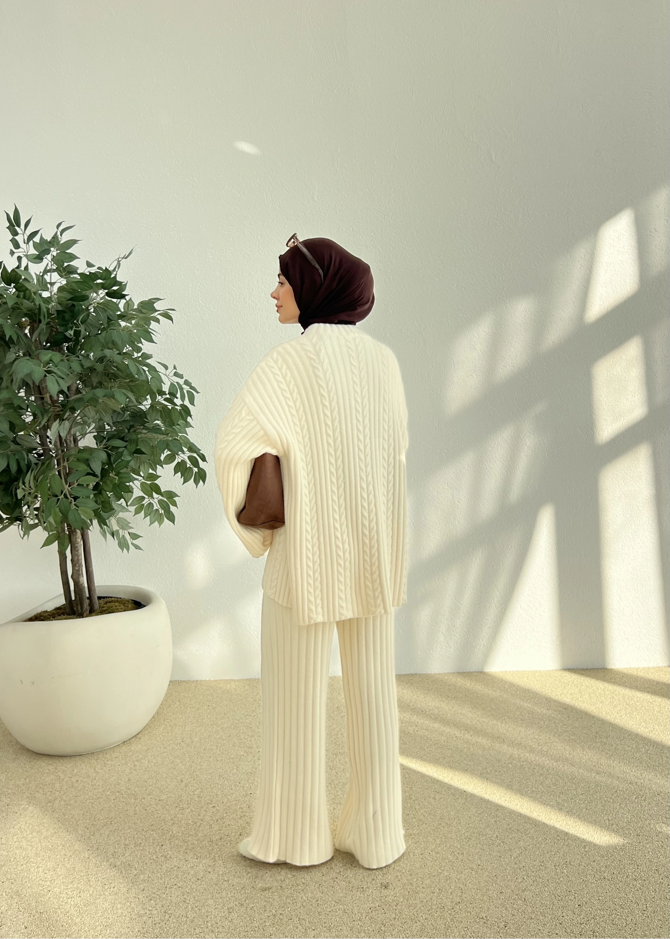 ÖRGÜ DOKULU TAKIM PREMİUM (bej city)