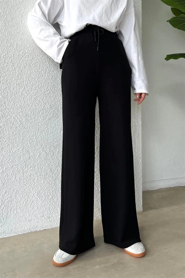 ORJ OYSHO ETİKETLİ BASIC MODAL PANTOLON SİYAH
