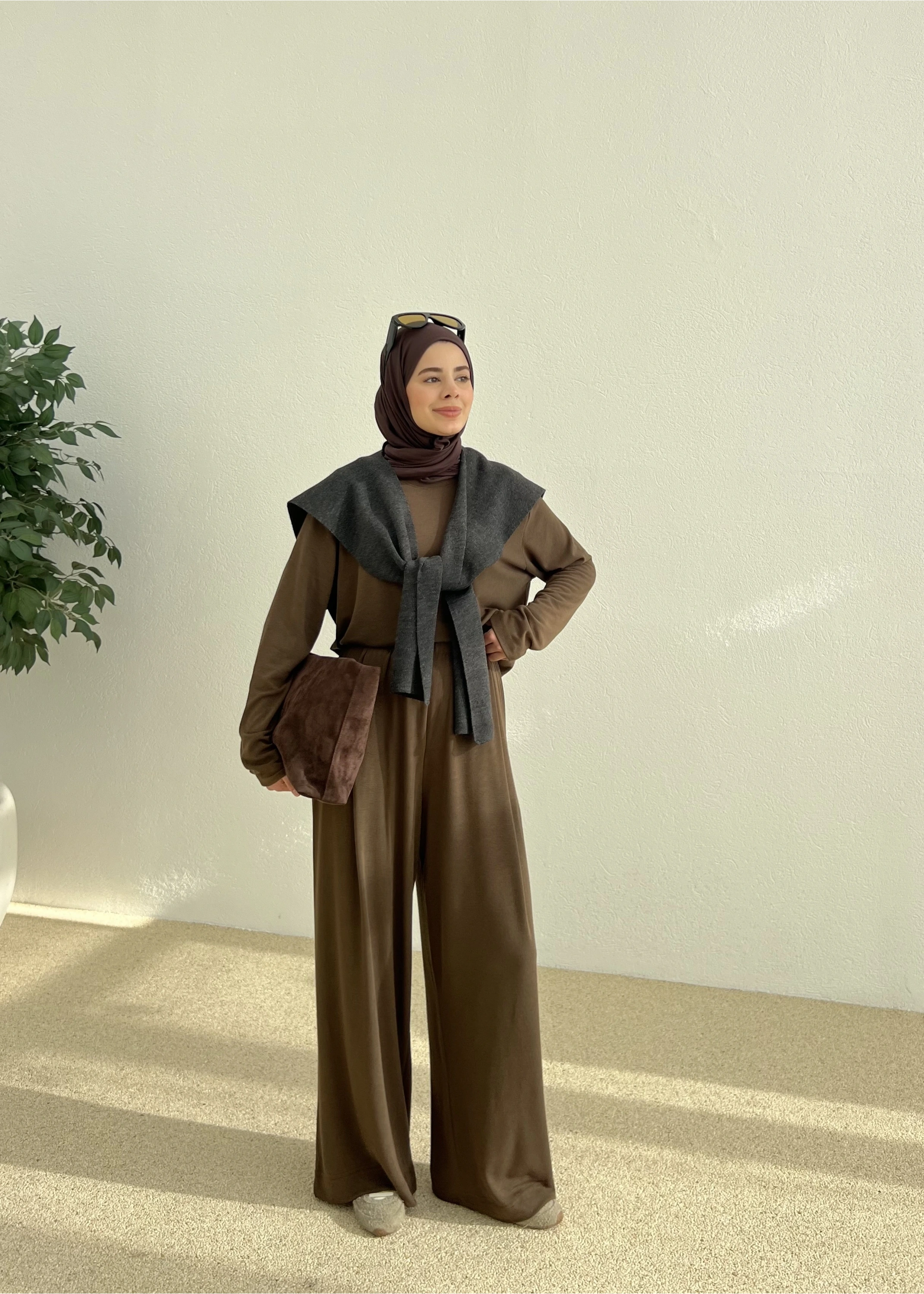 OVERSİZE DOKUMA MEVSİMLİK TAKIM haki