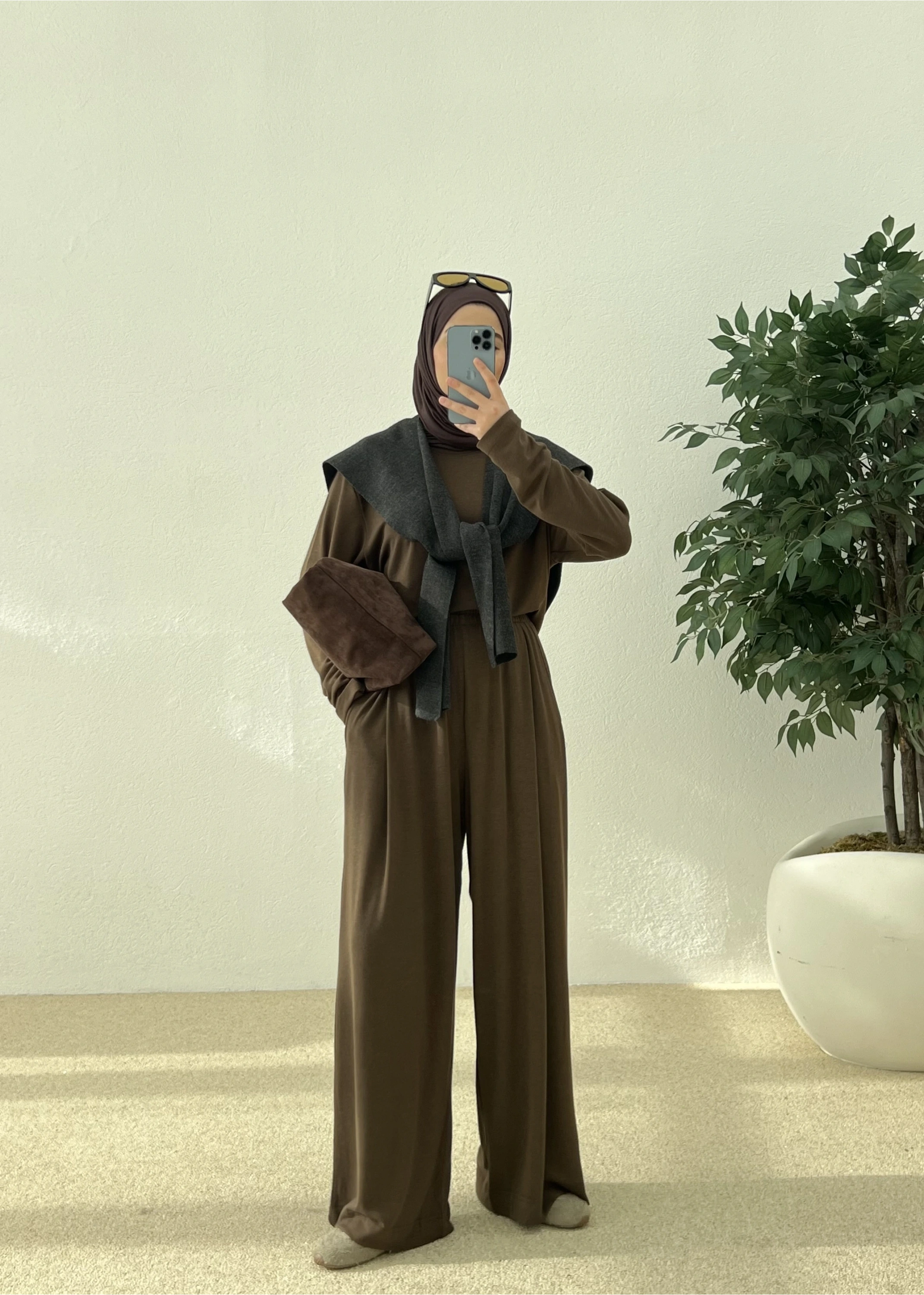 OVERSİZE DOKUMA MEVSİMLİK TAKIM haki