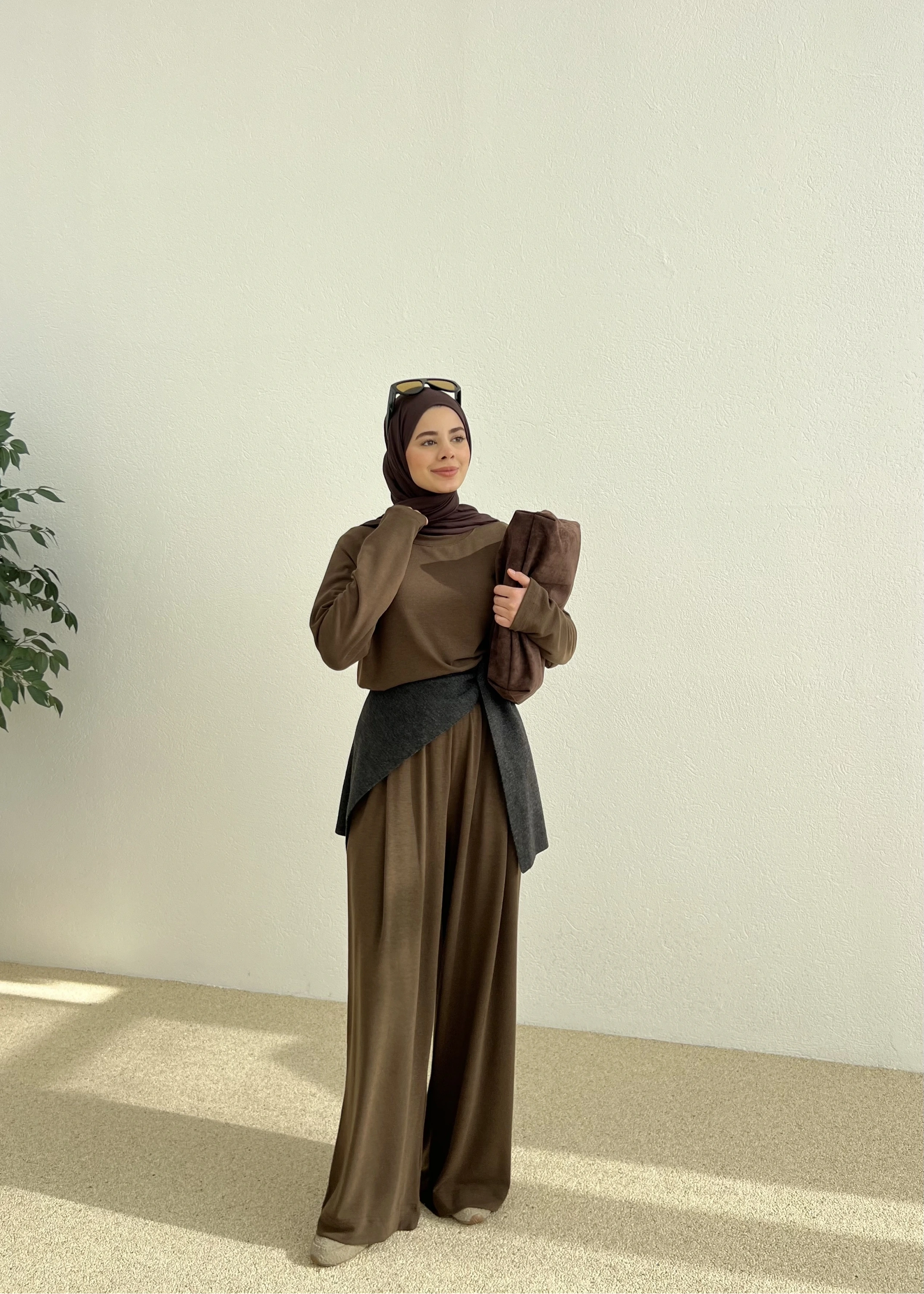 OVERSİZE DOKUMA MEVSİMLİK TAKIM haki