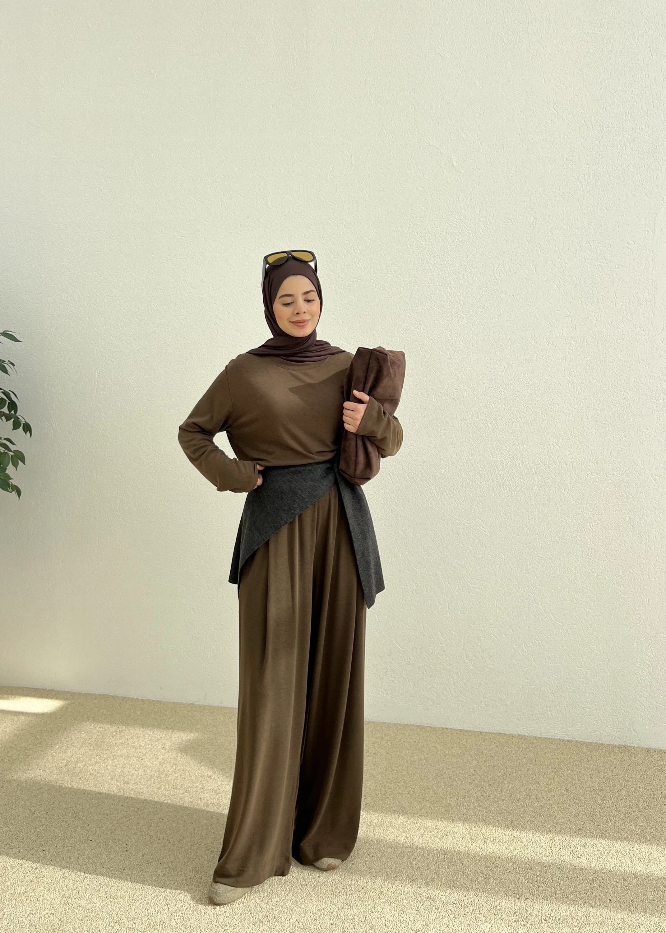 OVERSİZE DOKUMA MEVSİMLİK TAKIM haki