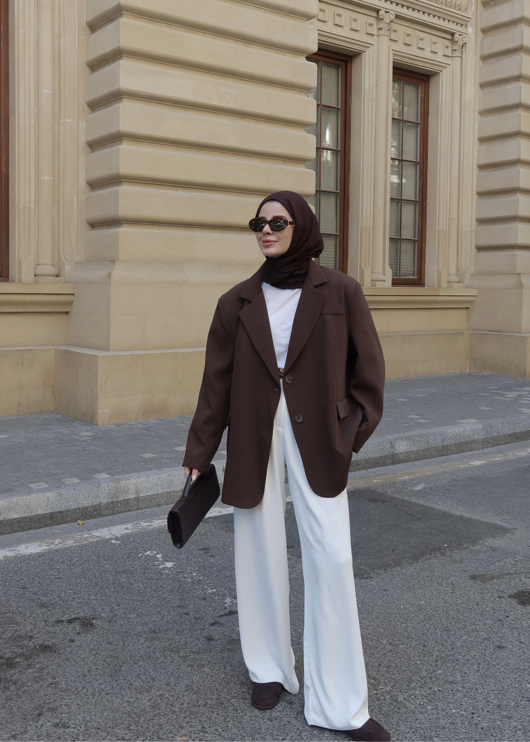 OVERSİZE PREMİUM ASTARLI BLAZER__ acı kahverengi