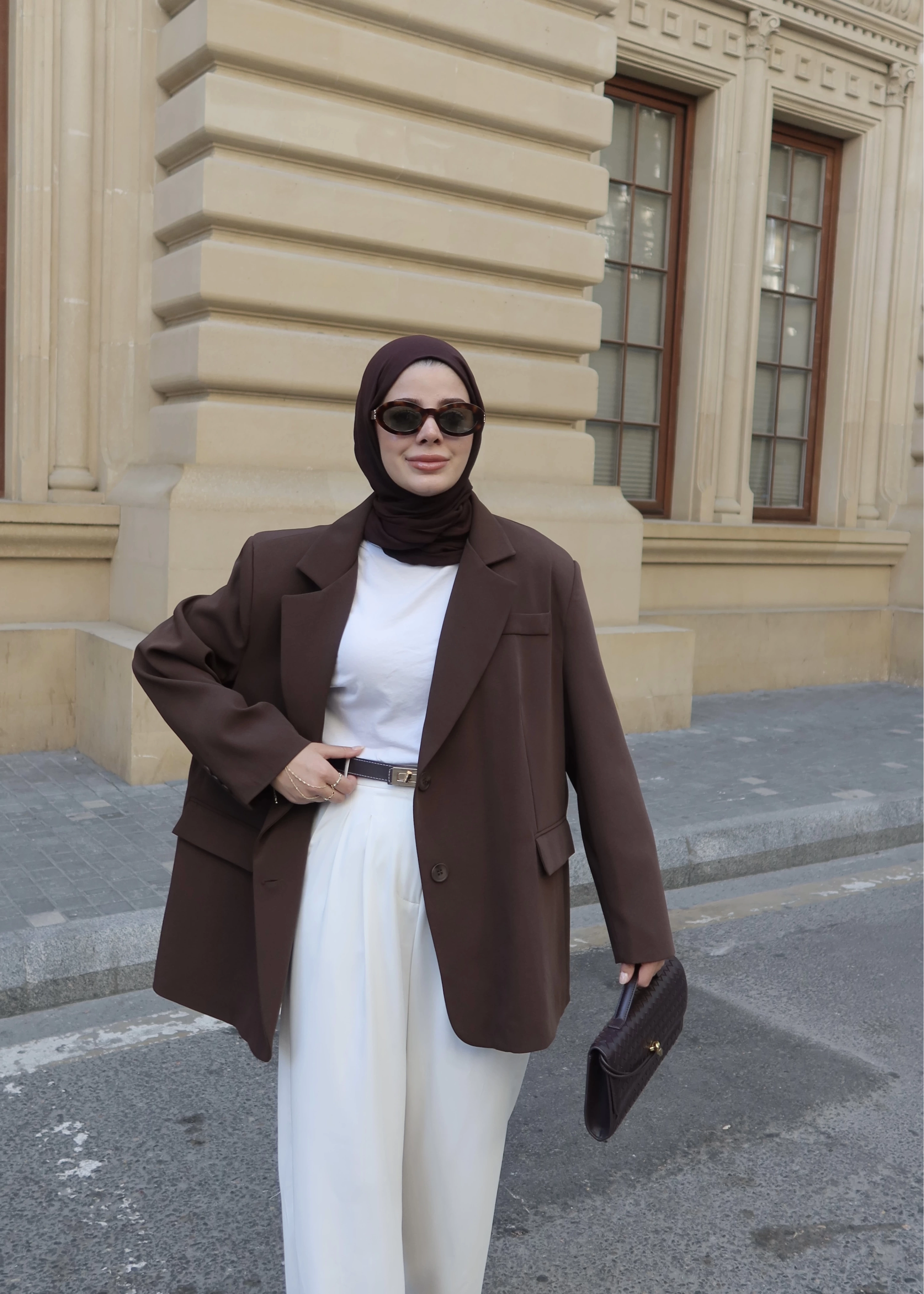 OVERSİZE PREMİUM ASTARLI BLAZER__ acı kahverengi