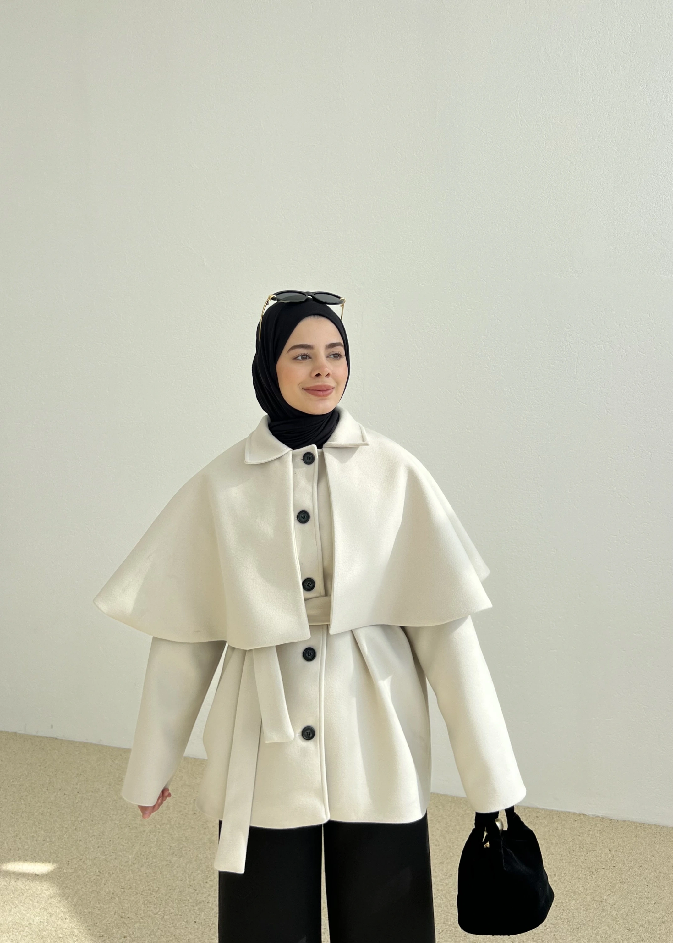 PELERİN KAŞE KABAN bej