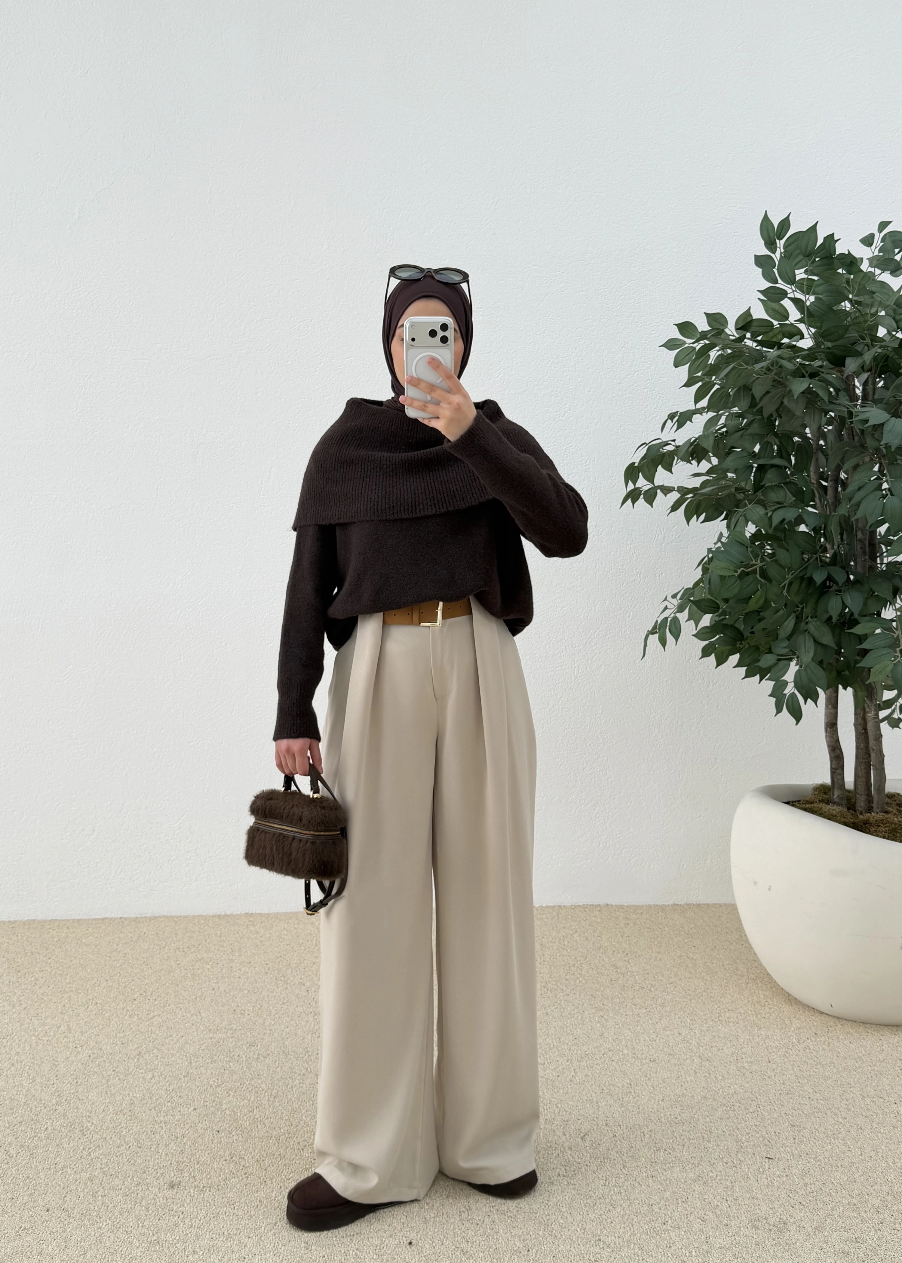 Pelerinli KAZAK kahve