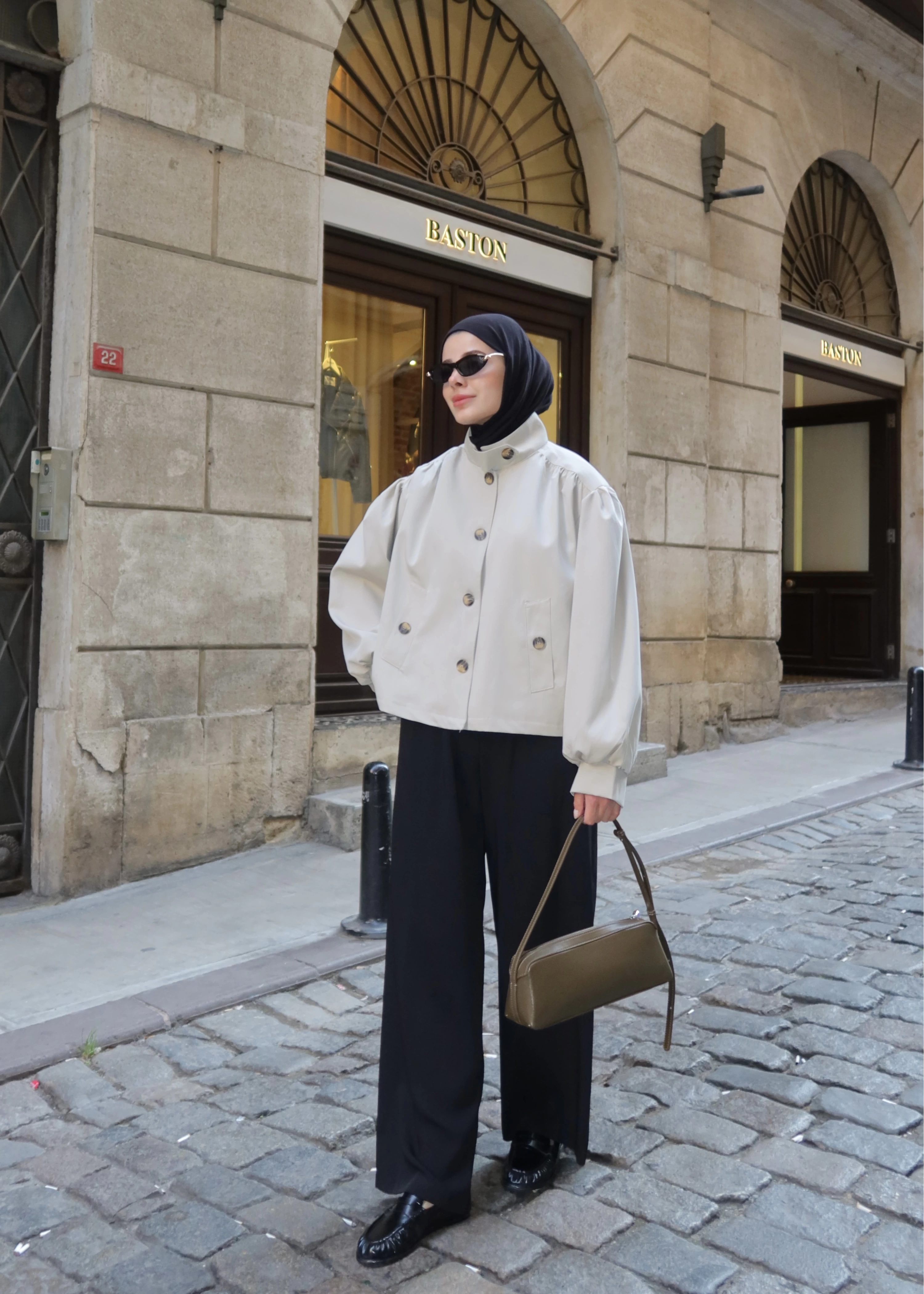 PINTEREST KISA TRENÇ yeşil soft