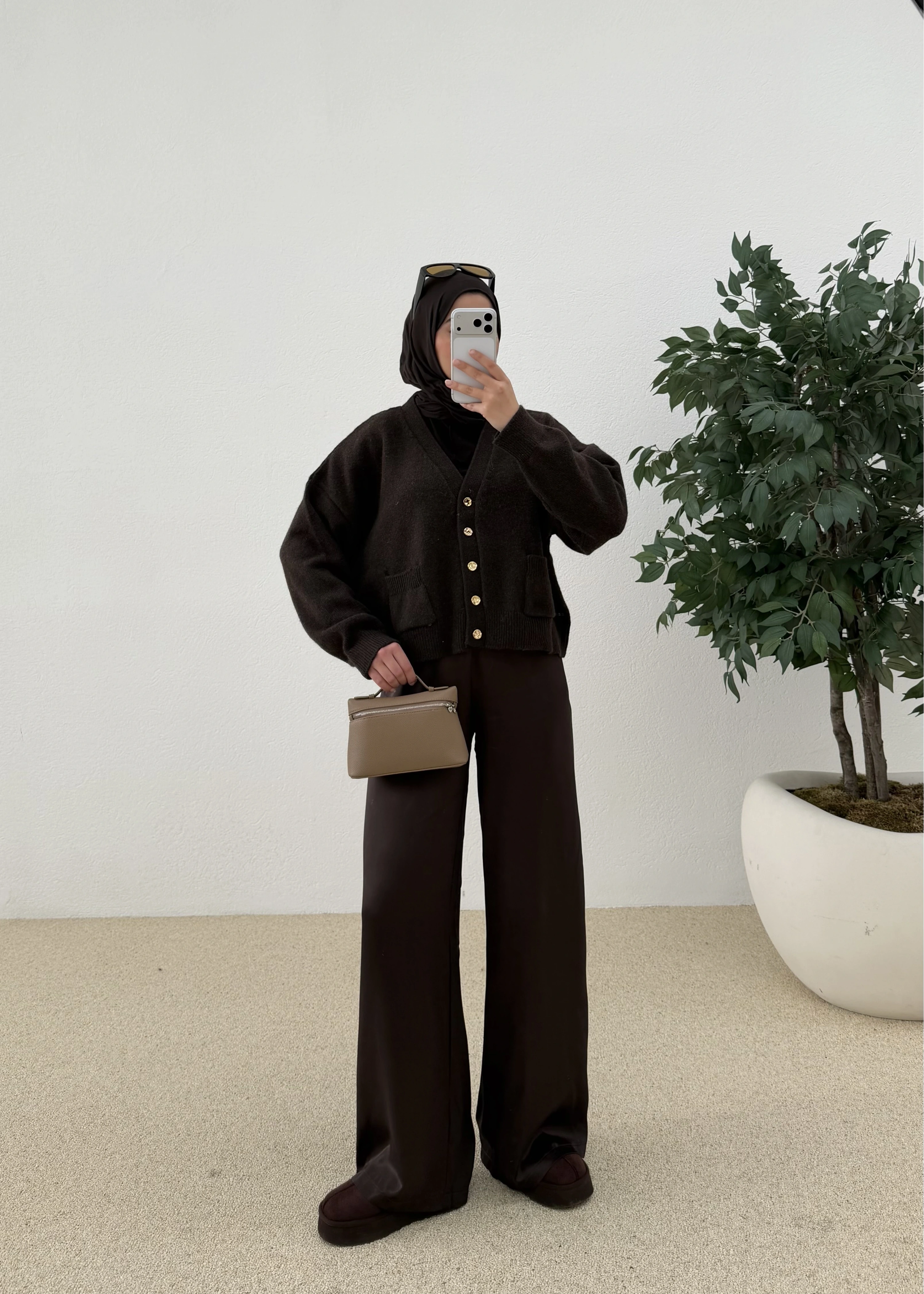 Pol saten KEMERli palazzo acı kahve