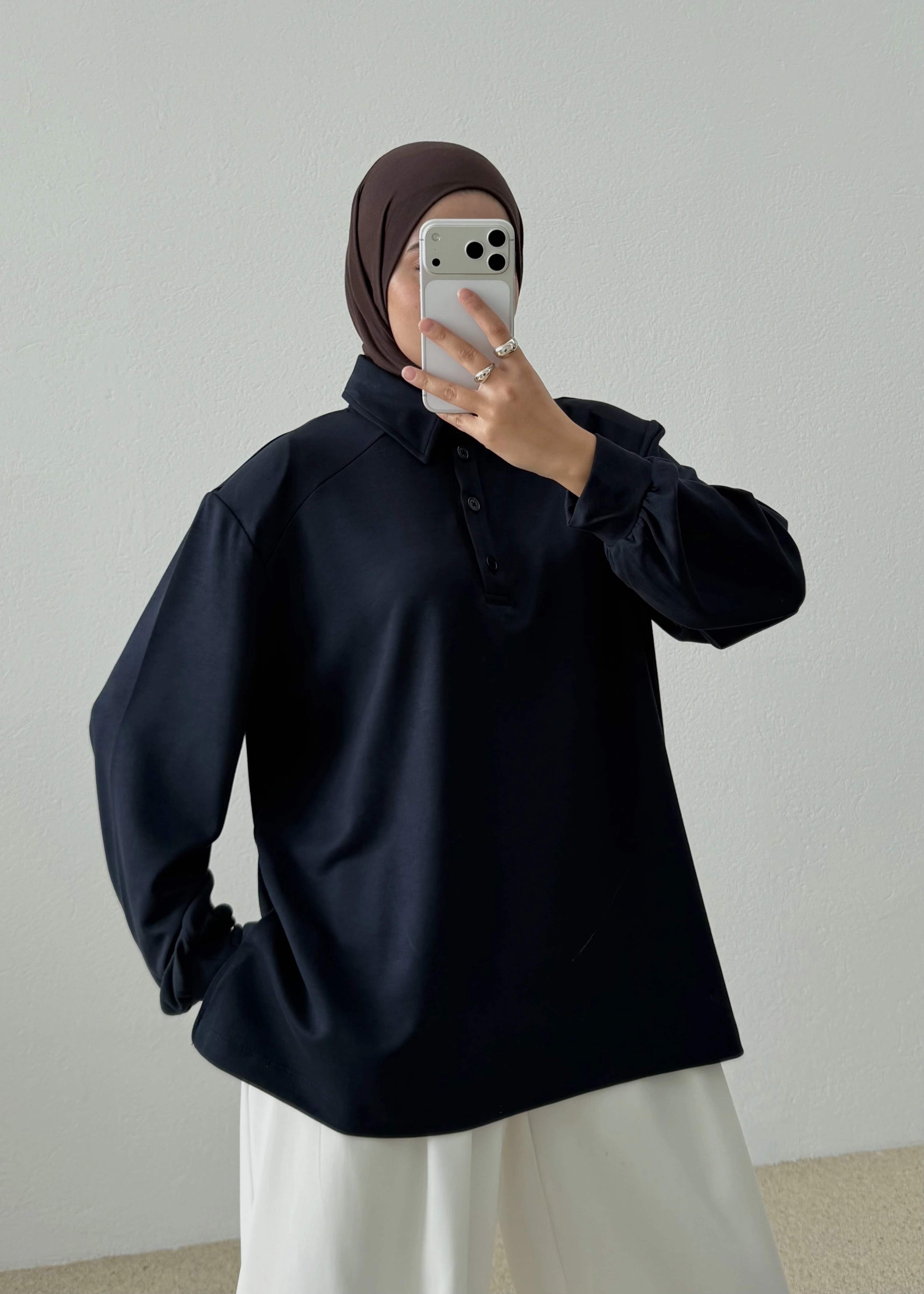 POLO YAKA VATKALI SWEAT