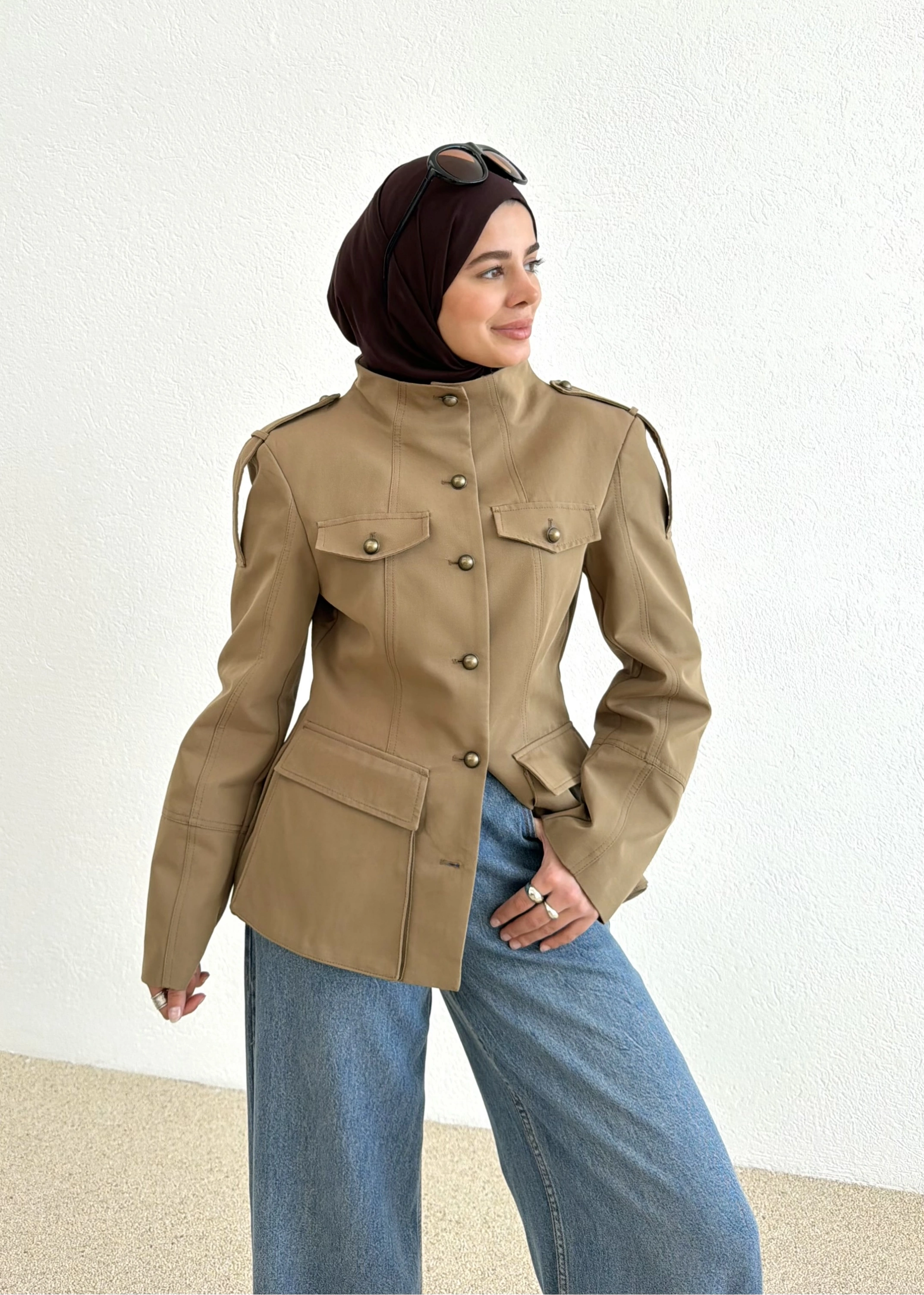 PREMİUM BEL OTURTMA CEKET ZEYTİN