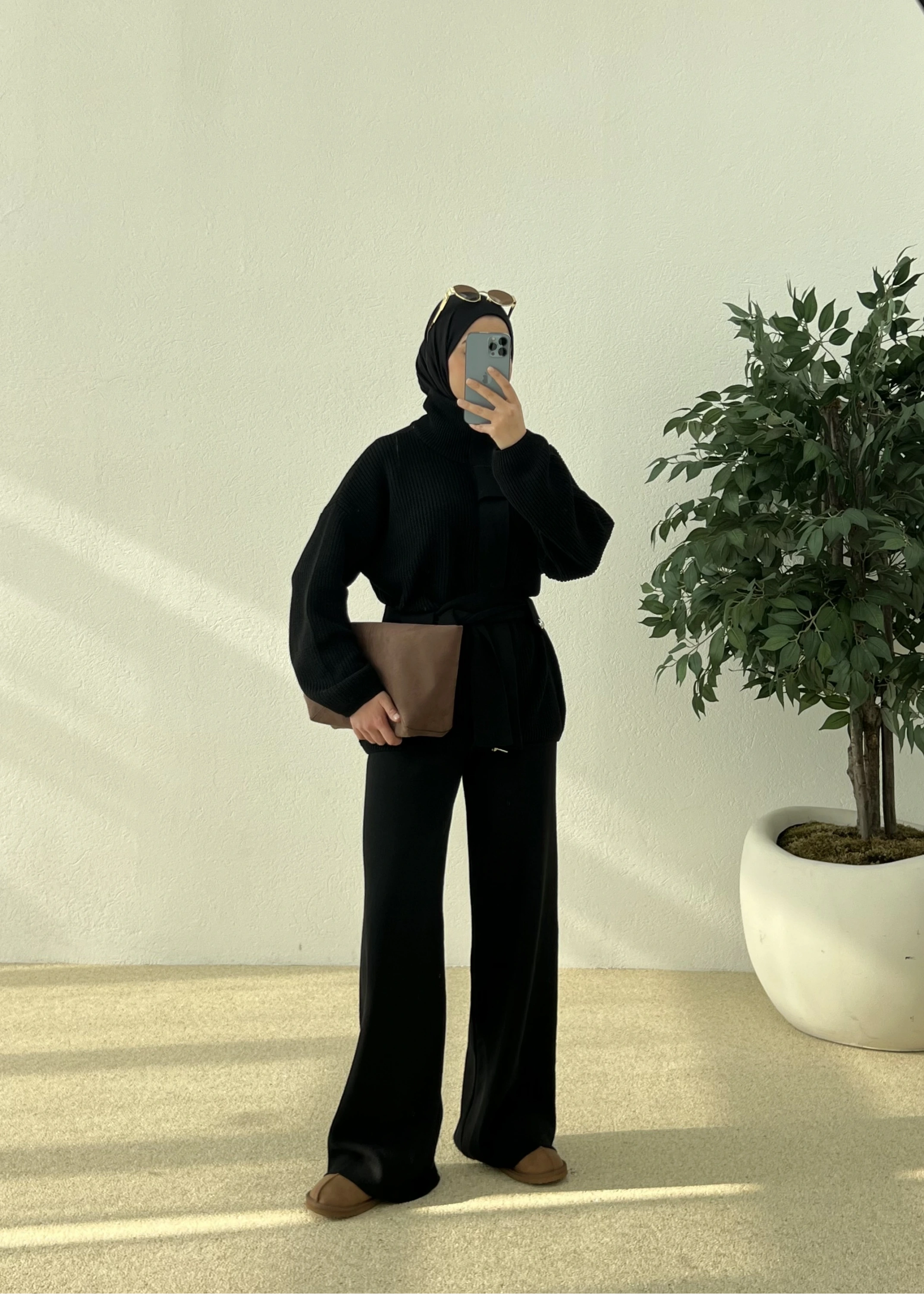 PREMİUM DÜĞMELİ TRİKO TAKIM siyah