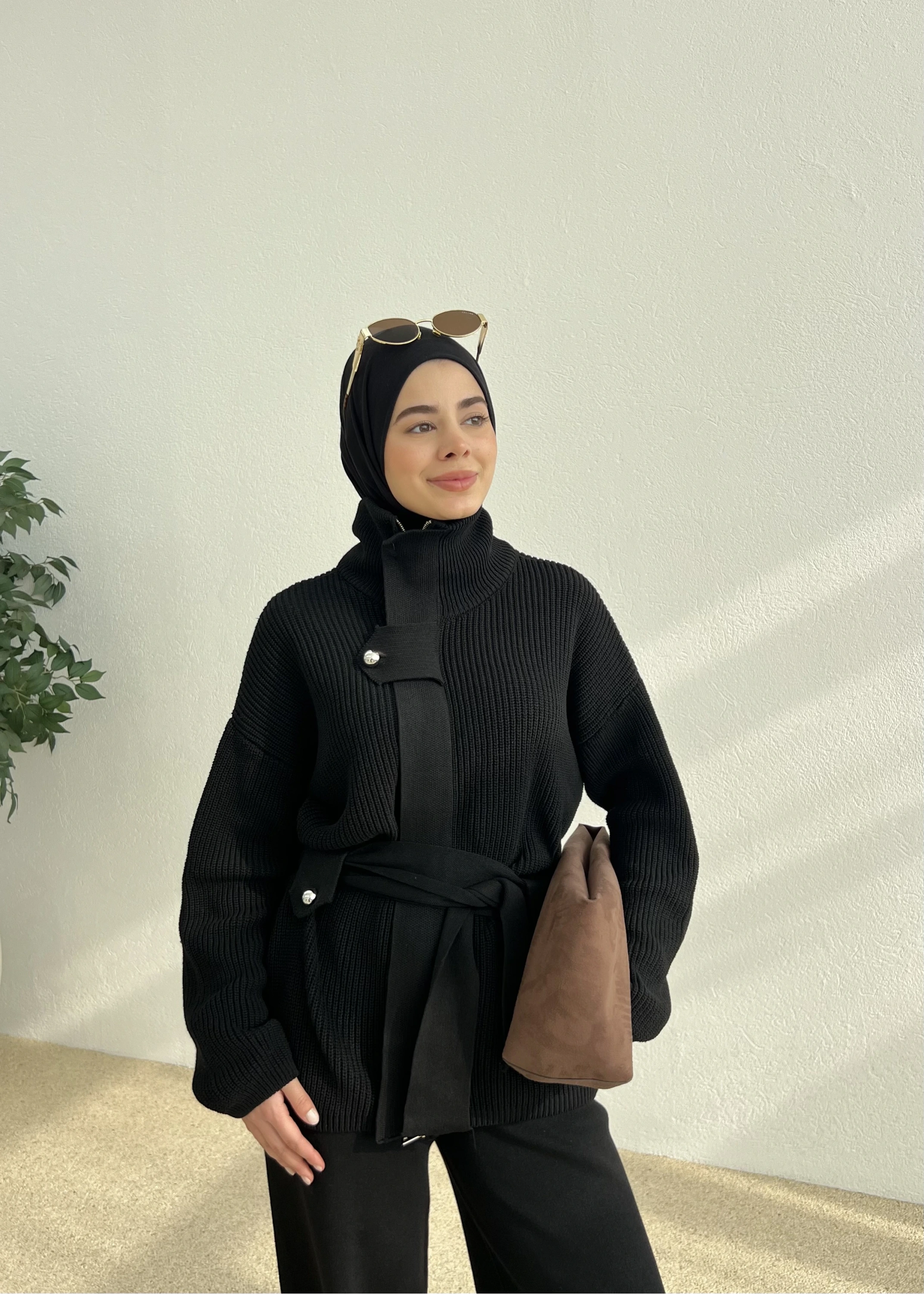 PREMİUM DÜĞMELİ TRİKO TAKIM siyah