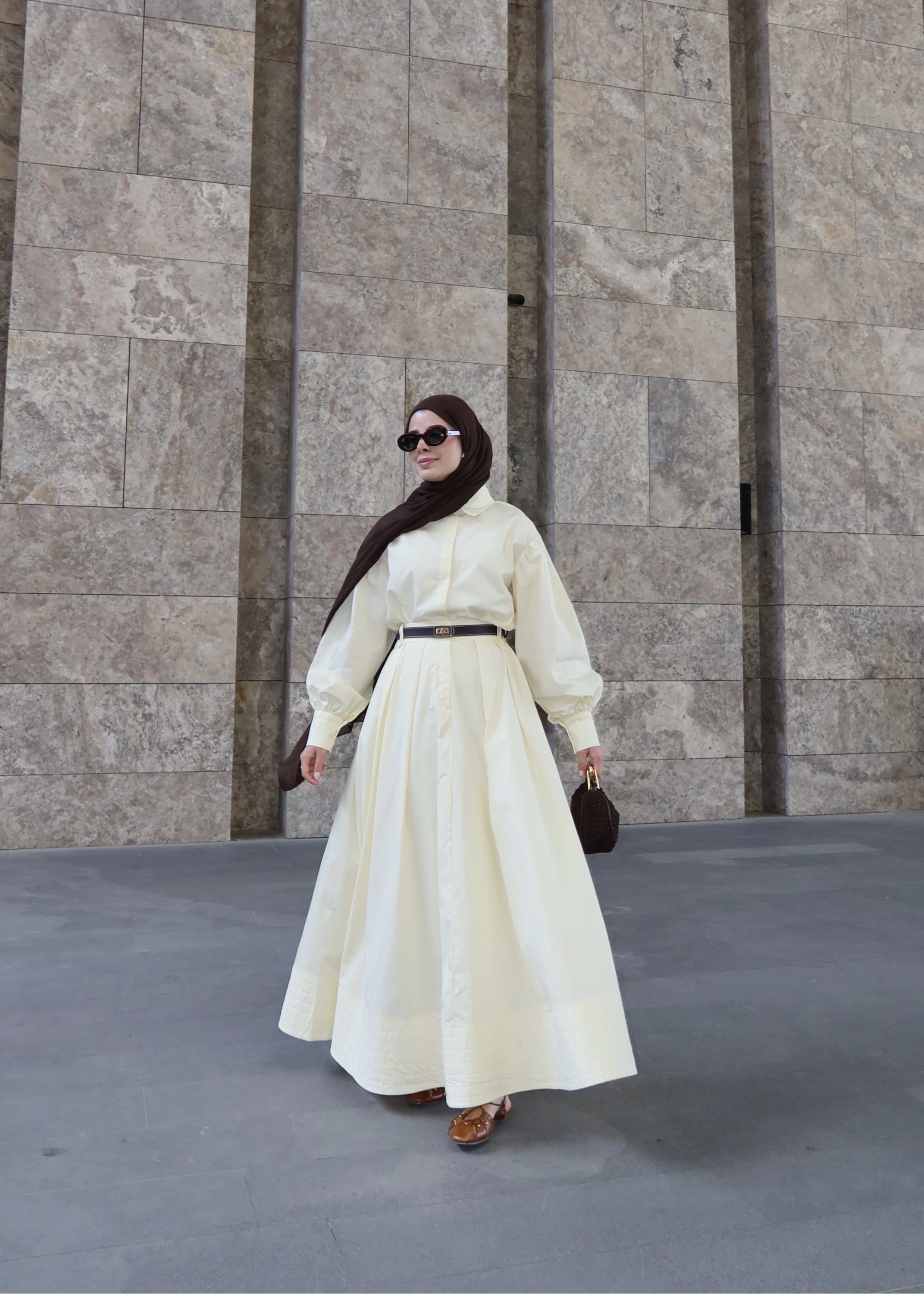 PREMİUM etekli takım butter yellow