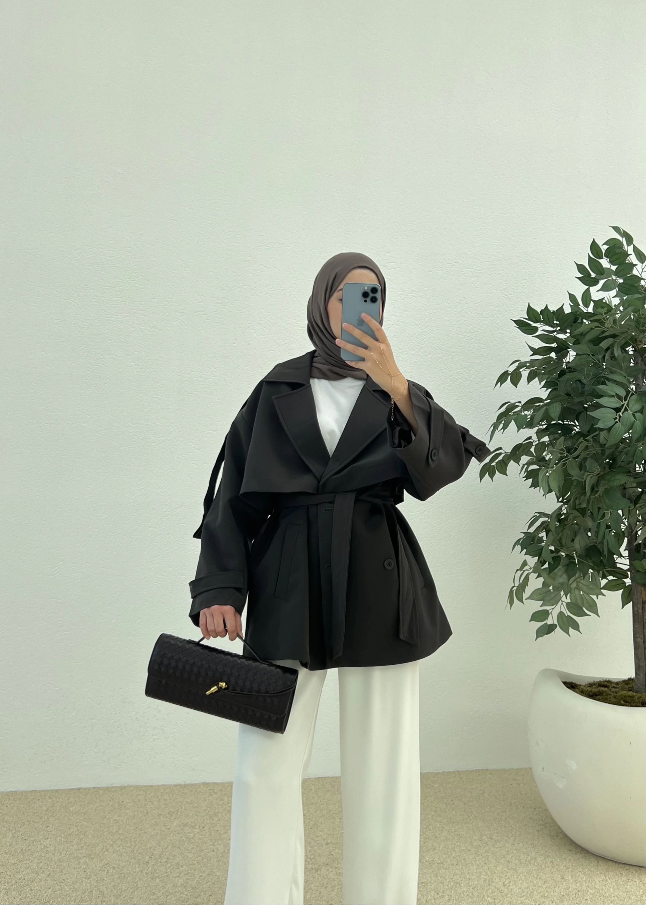 PREMİUM KALİTE İNDİTEX TRENÇKOT ACI kahve