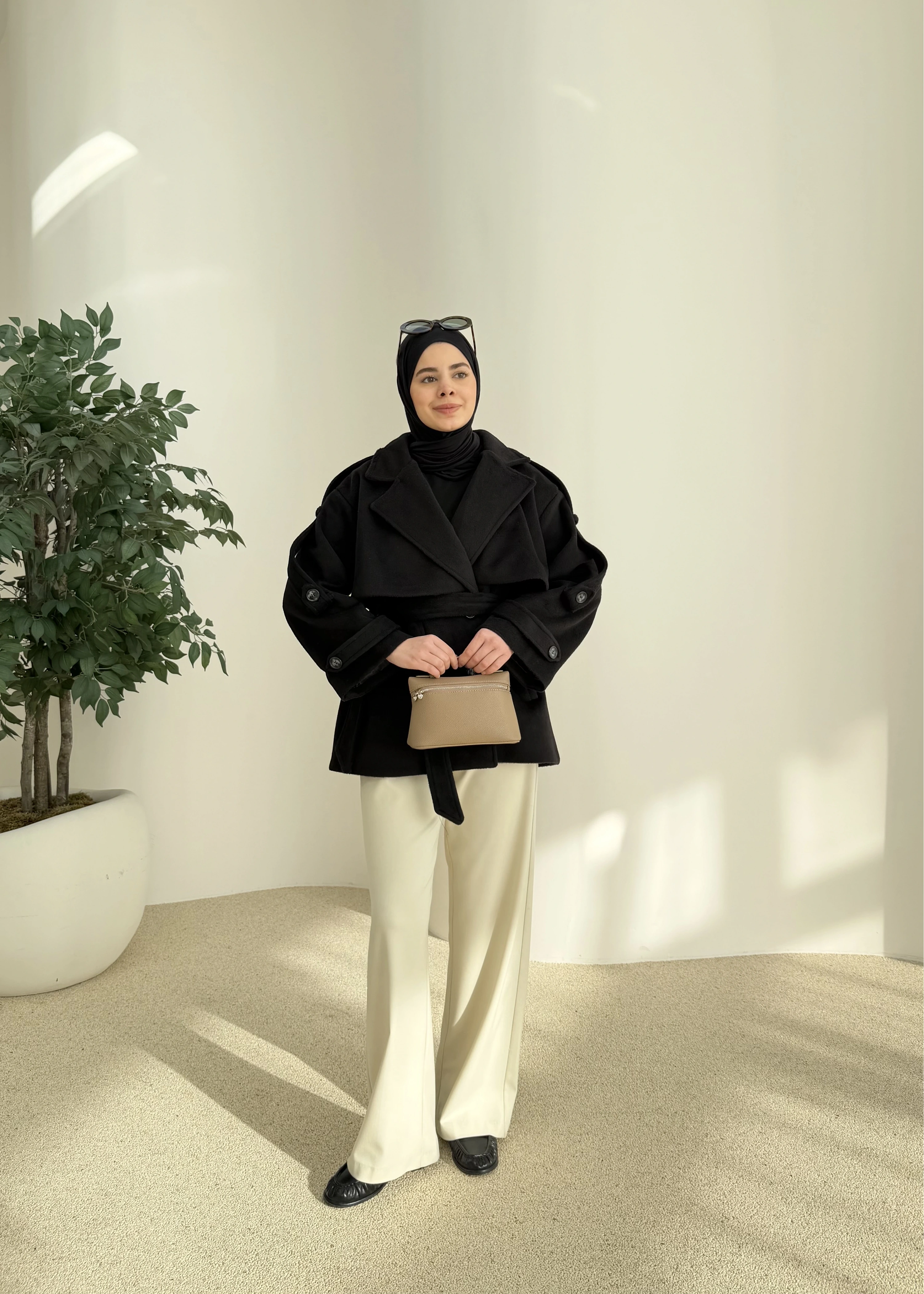 PREMİUM KALİTE KABAN YÜN DOKULU koka siyah