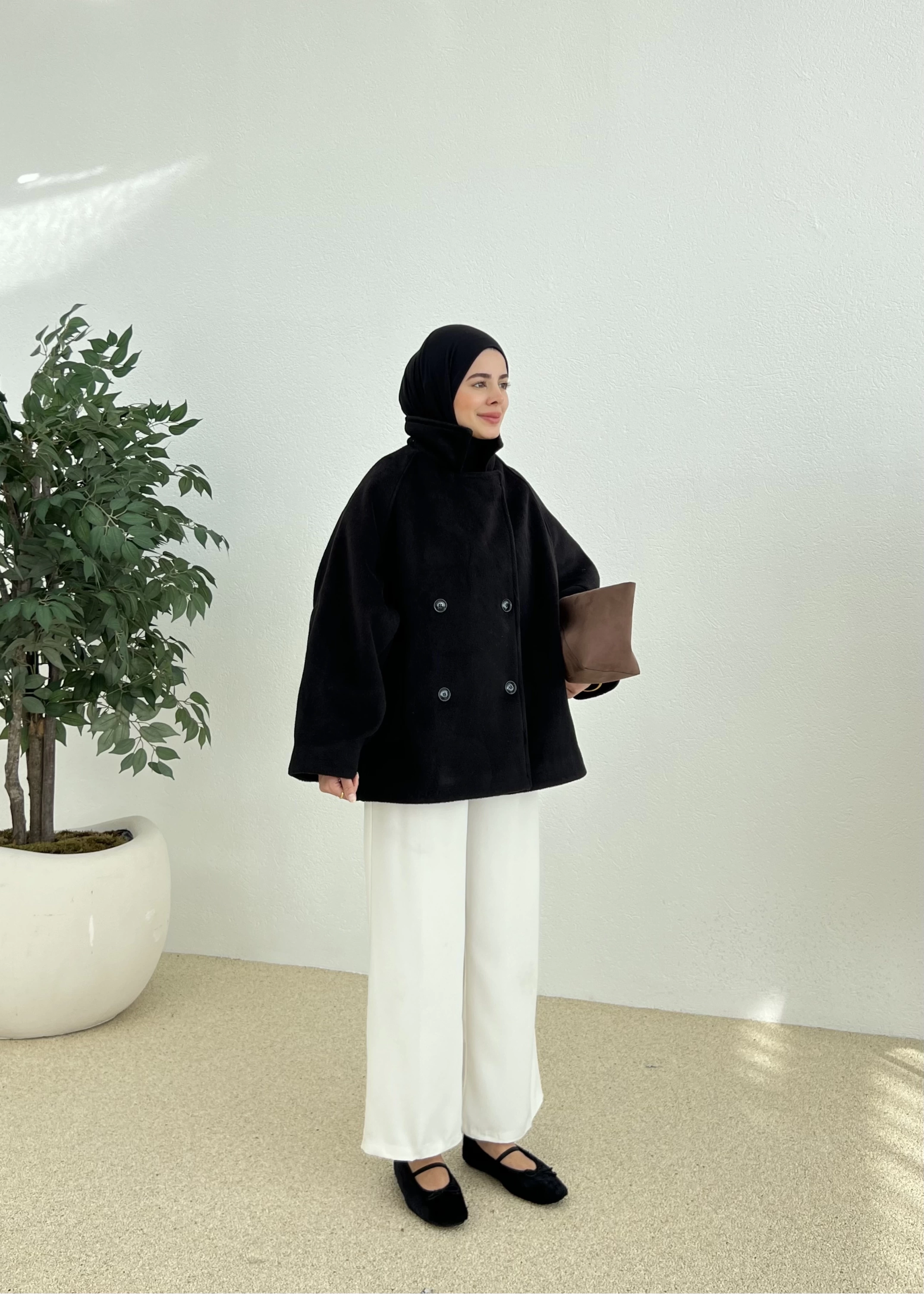 PREMİUM YÜN DOKUMA İTHAL KABAN siyah