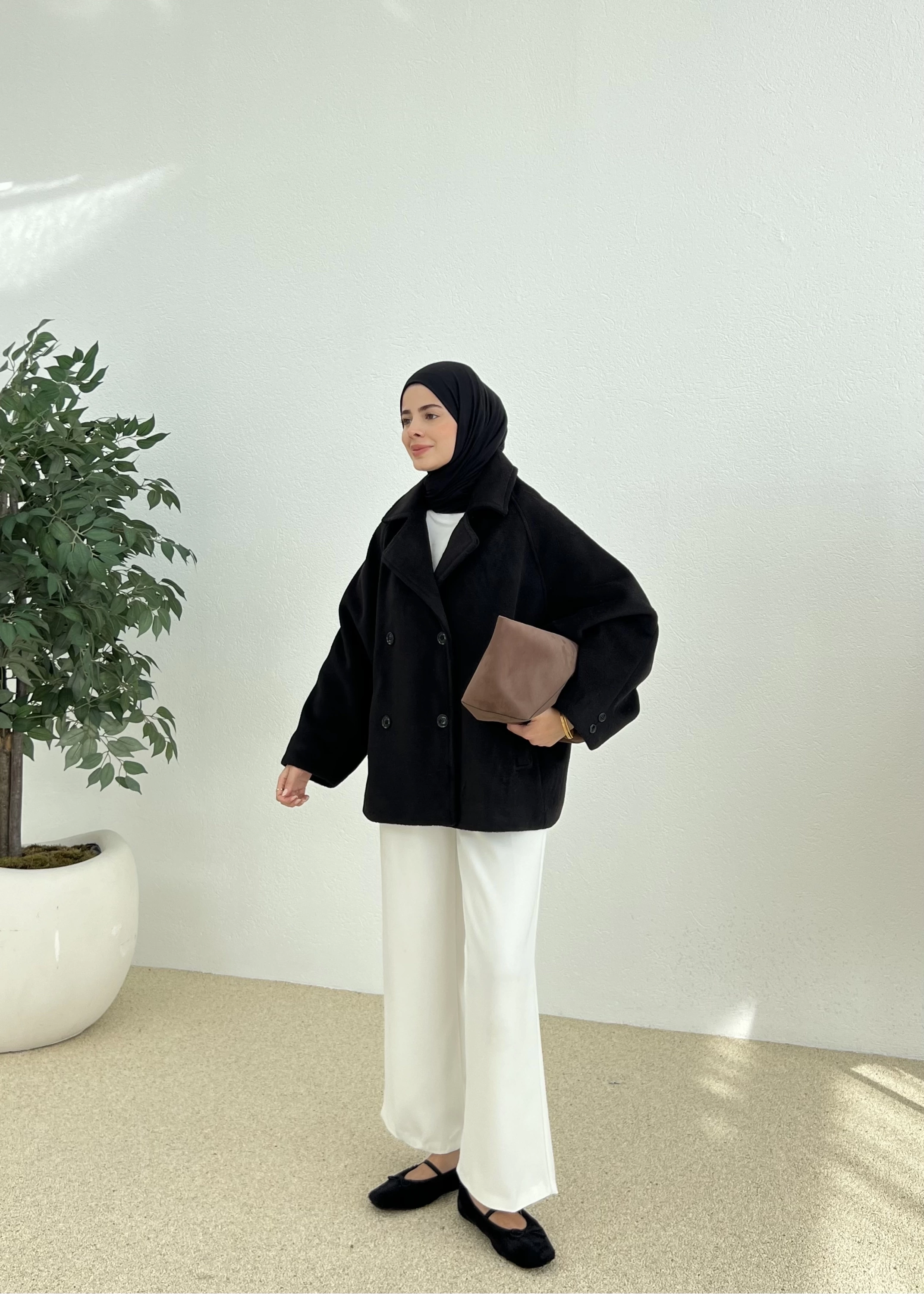 PREMİUM YÜN DOKUMA İTHAL KABAN siyah
