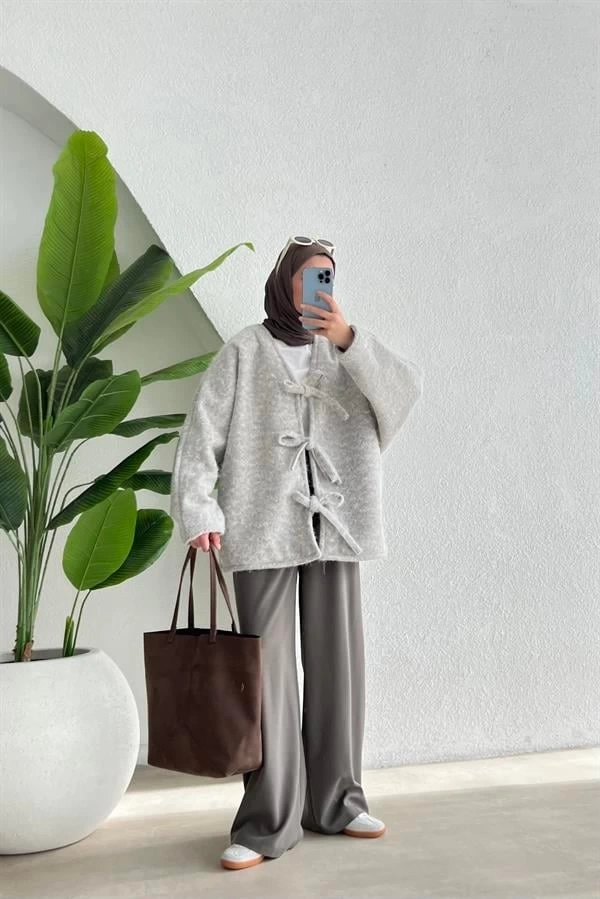 QANT PREMİUM ASTARLI SALAŞ CEKET KABAN Buz mavi