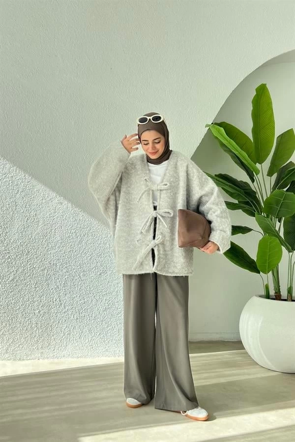 QANT PREMİUM ASTARLI SALAŞ CEKET KABAN Buz mavi