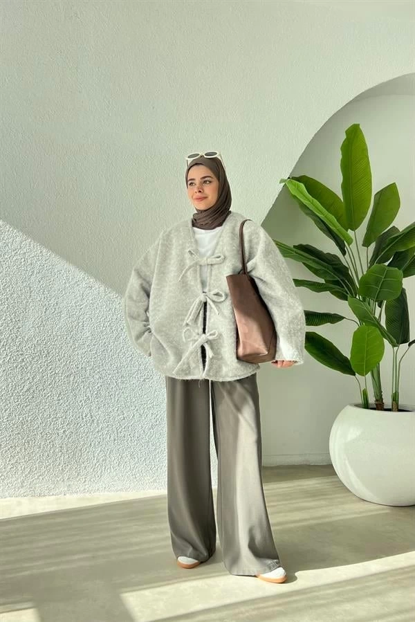 QANT PREMİUM ASTARLI SALAŞ CEKET KABAN Buz mavi